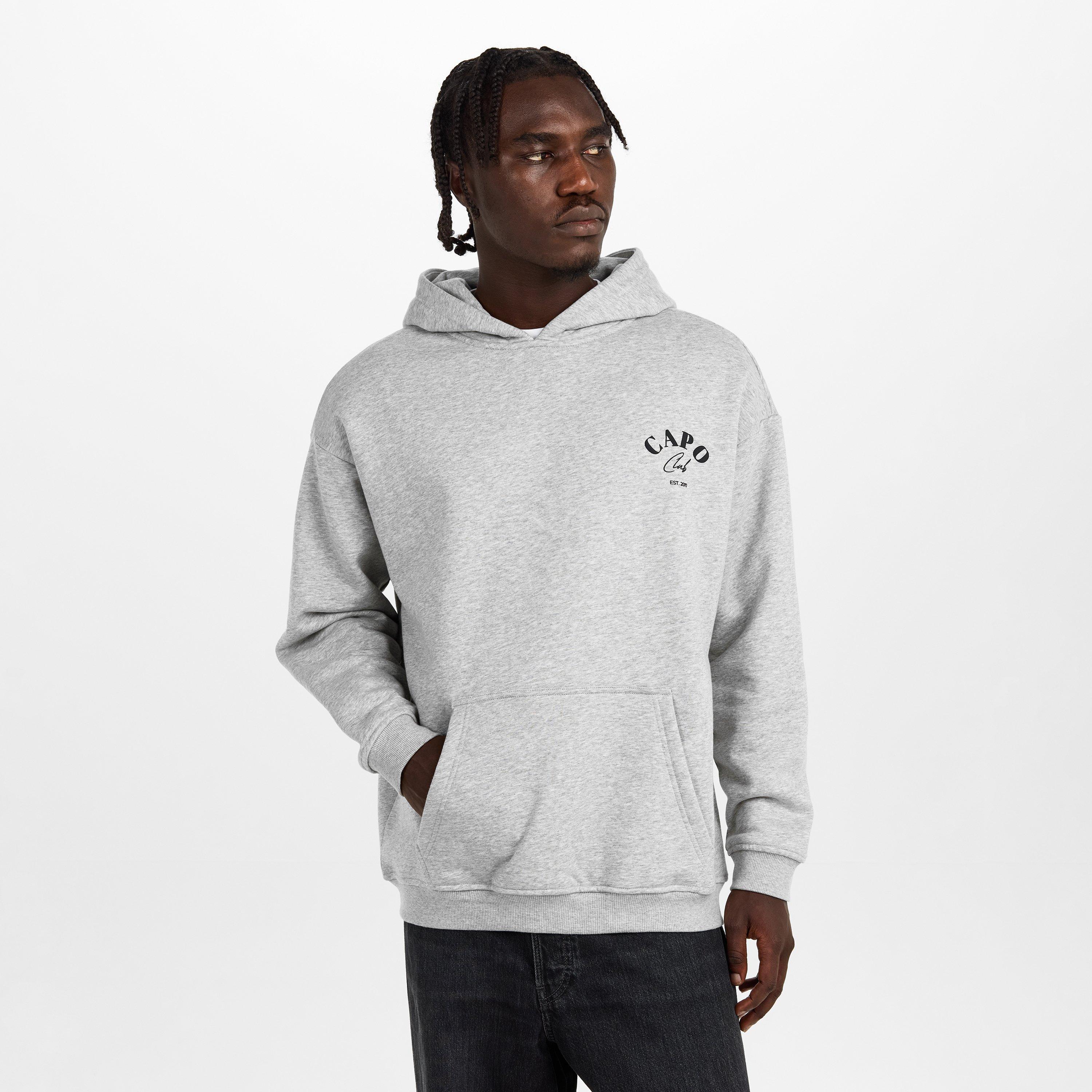 Grey/Black - CAPO - Men's Club Relaxed Pull Over Hoodie - 3