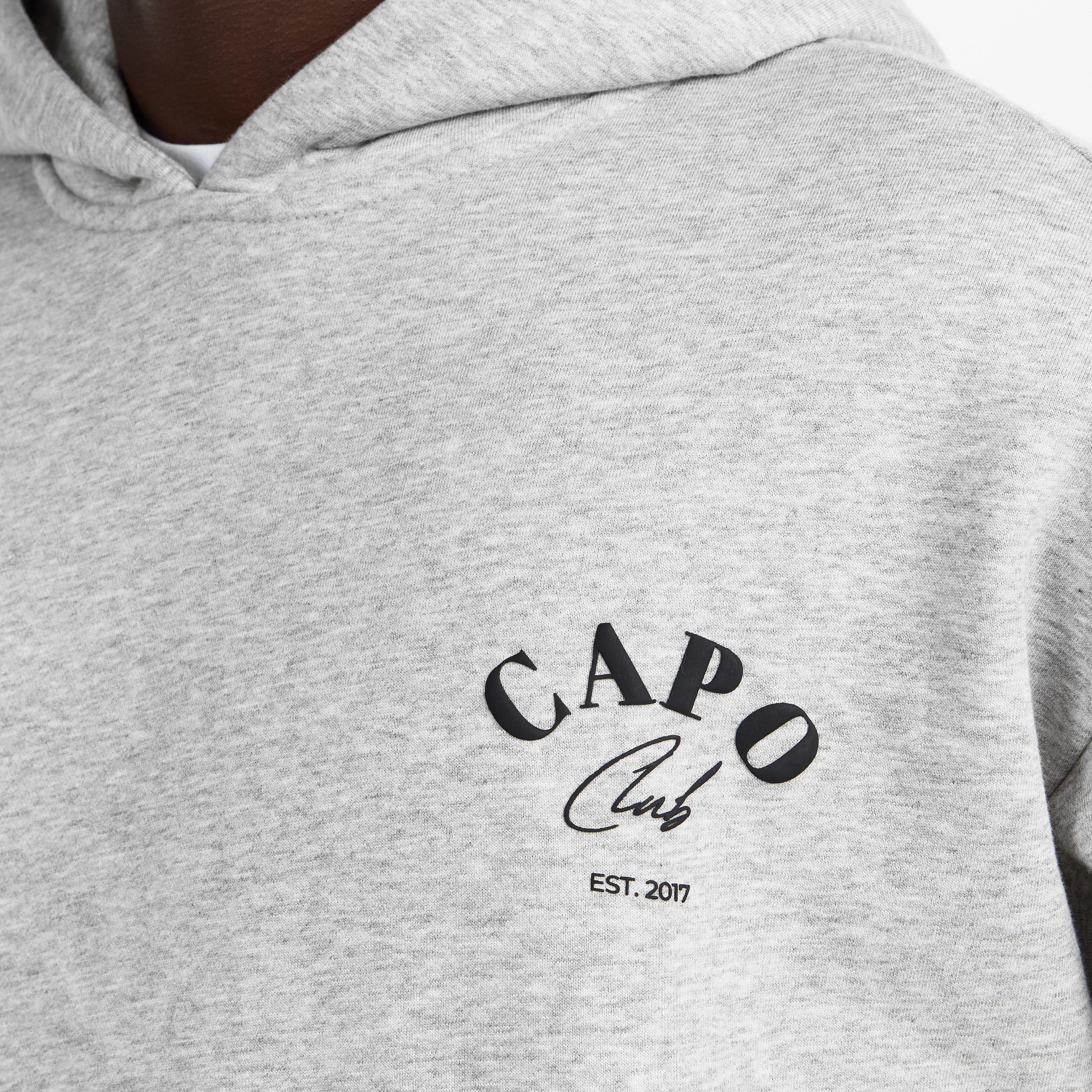 Grey/Black - CAPO - Men's Club Relaxed Pull Over Hoodie - 5