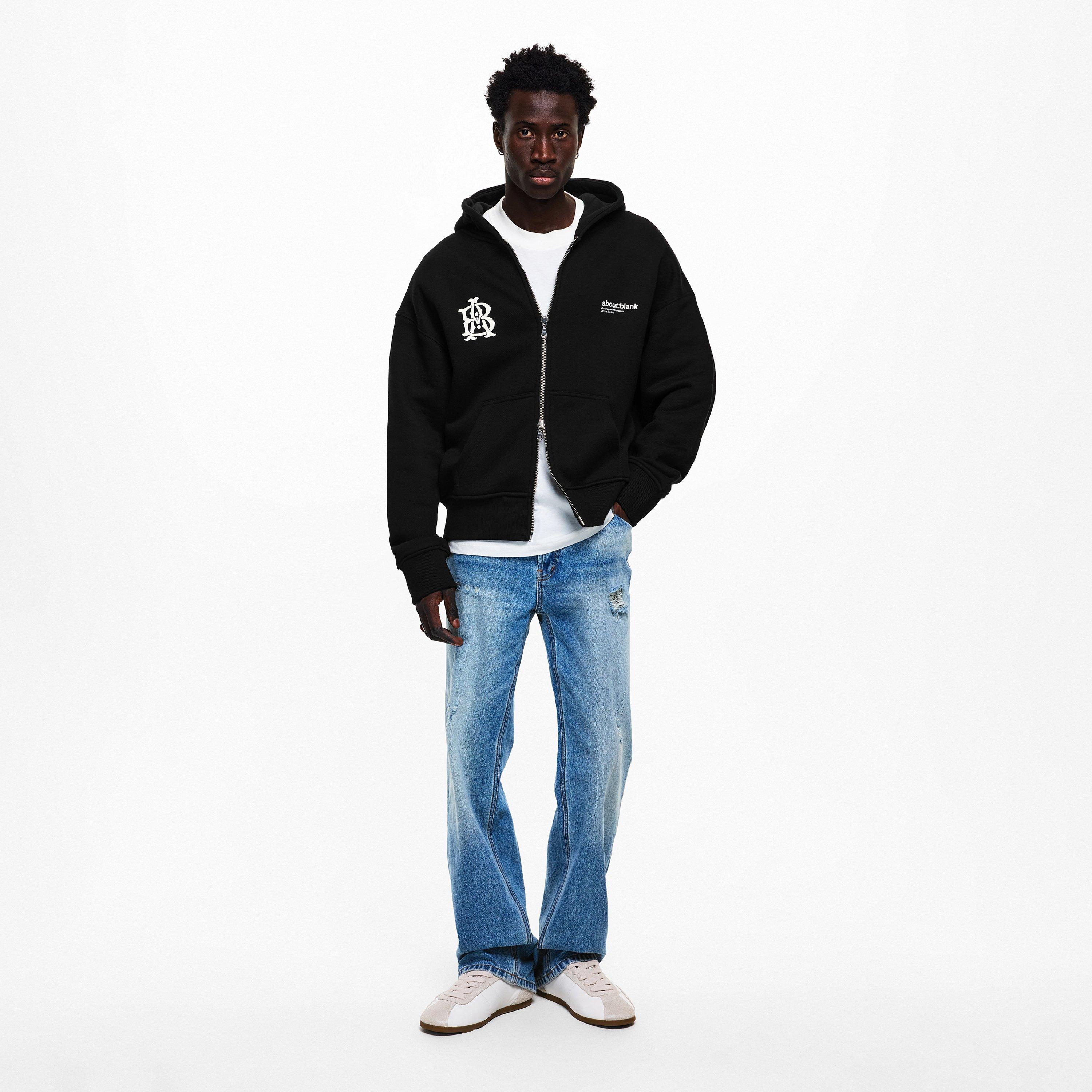 Black/Ecru - about:blank - Men's Zip Hoodie - 6