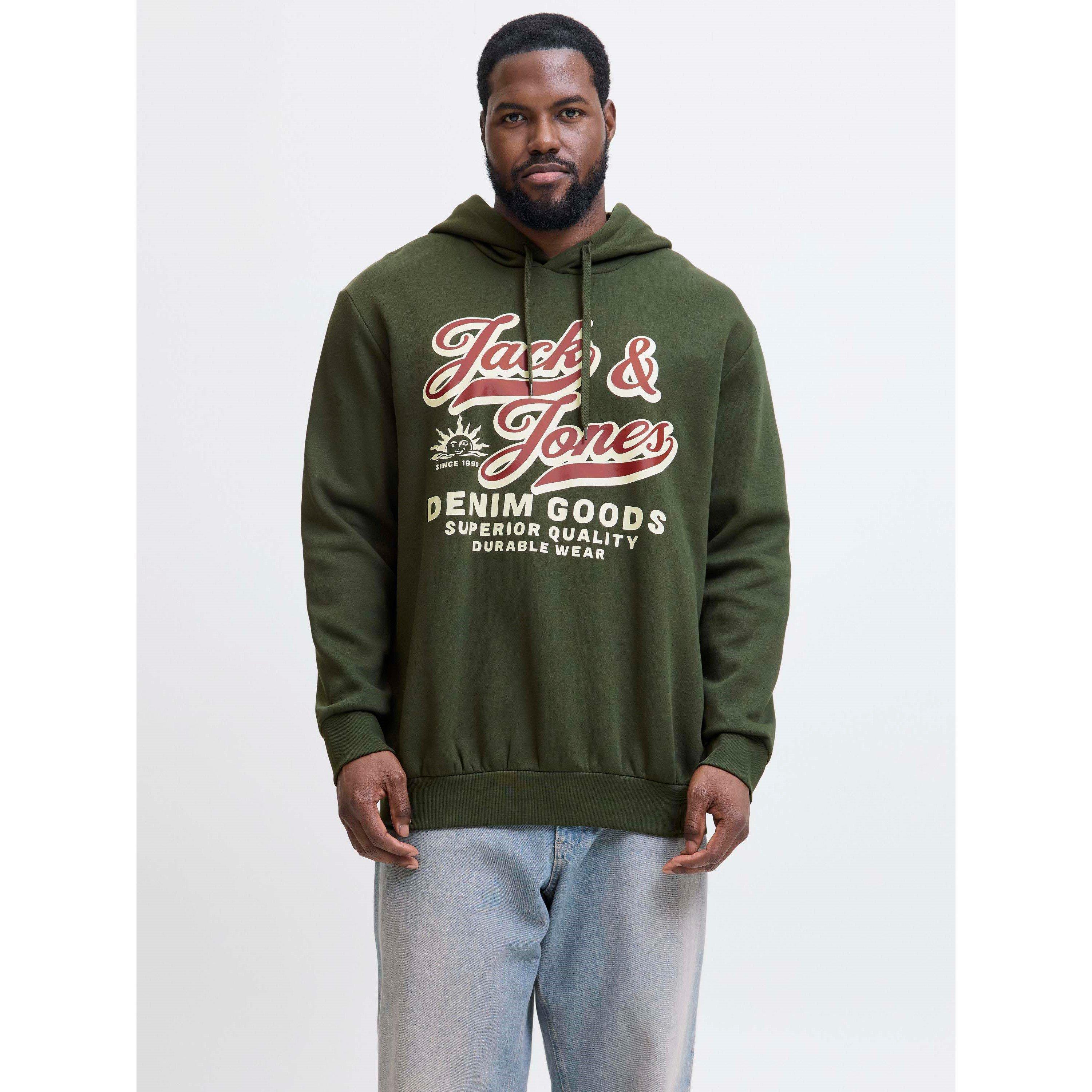 Duffel Bag - Jack and Jones - 2 Colour Hoodie Mens Plus Size - 2