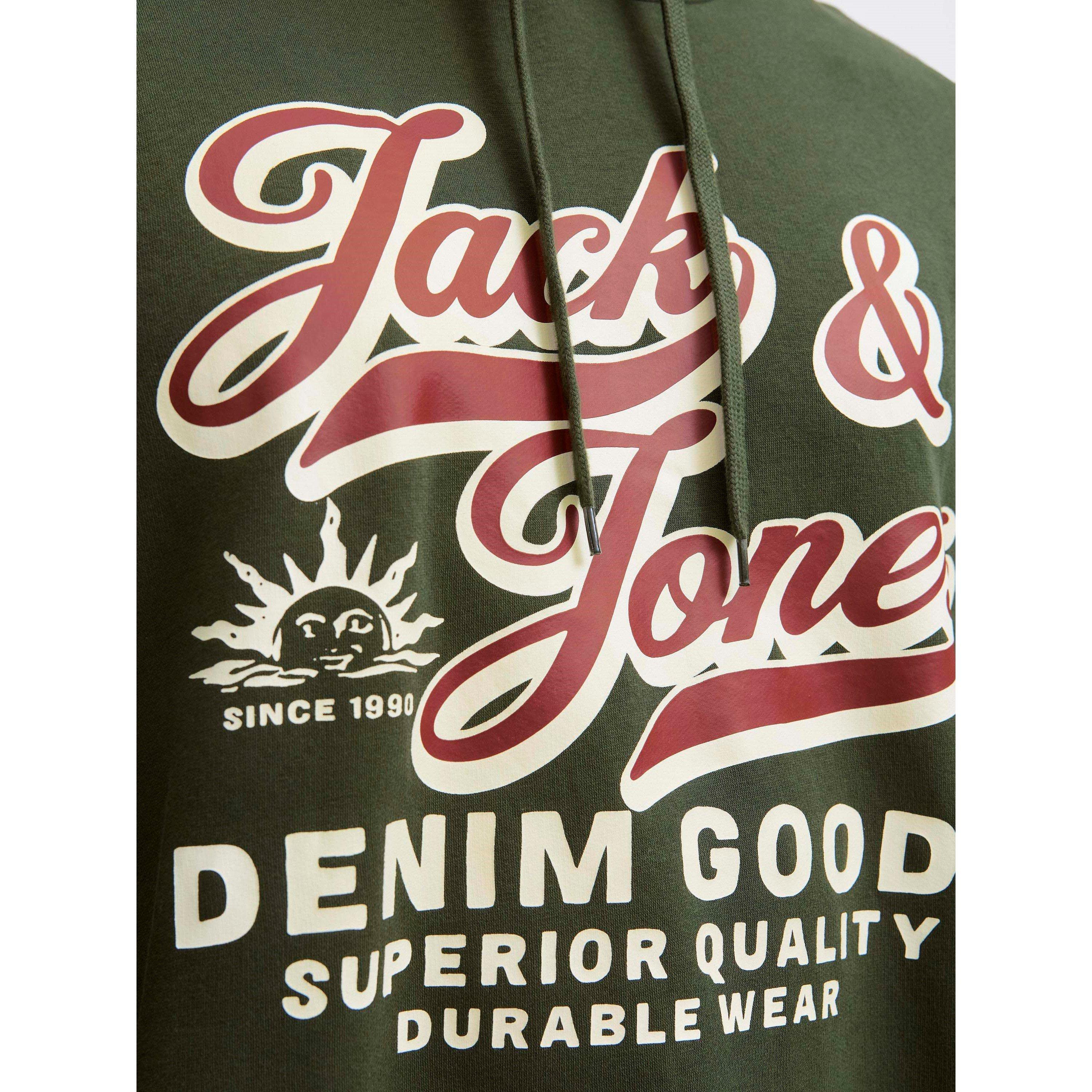 Duffel Bag - Jack and Jones - 2 Colour Hoodie Mens Plus Size - 4