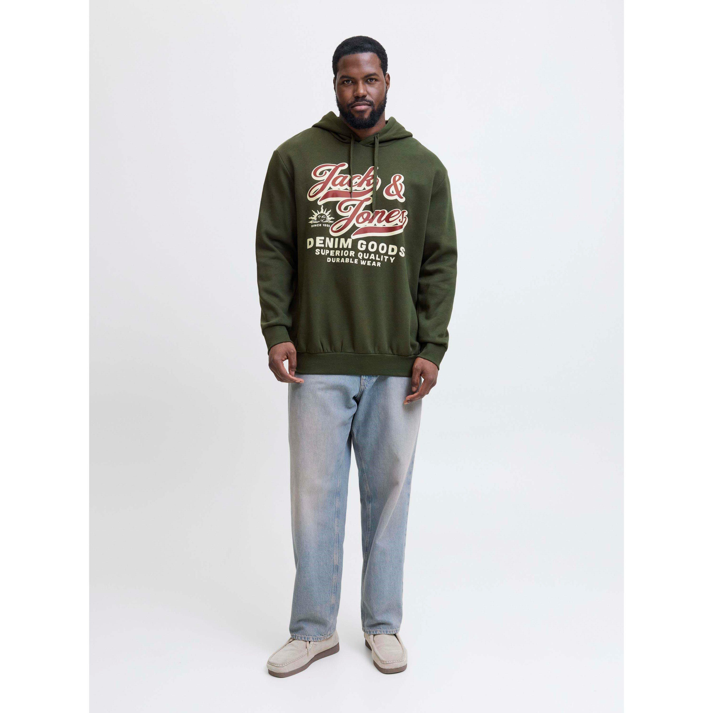 Duffel Bag - Jack and Jones - 2 Colour Hoodie Mens Plus Size - 7