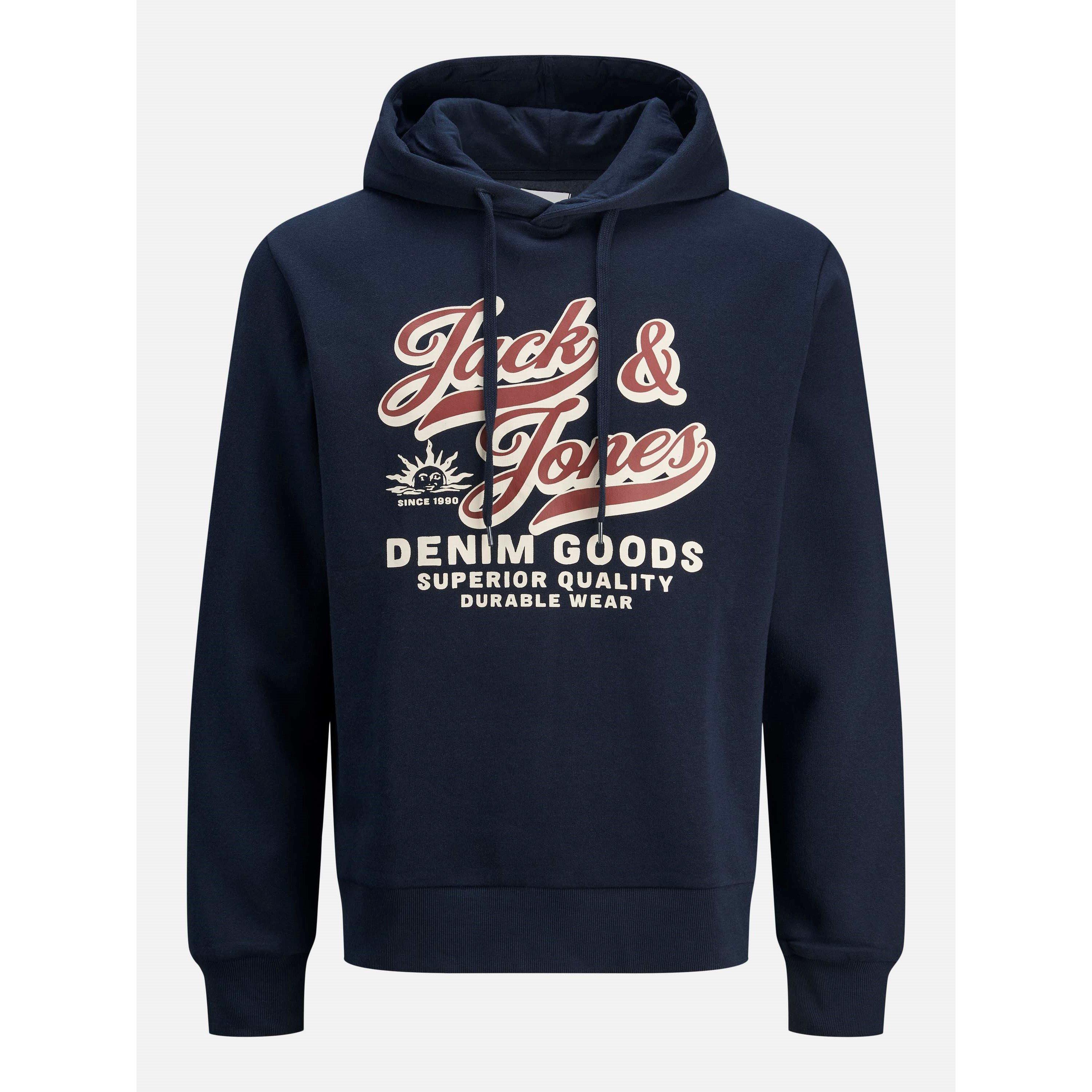 Jack And Jones Men's Jack 2 Colour Hoodie Plus Size - Sky Captain - 3XL