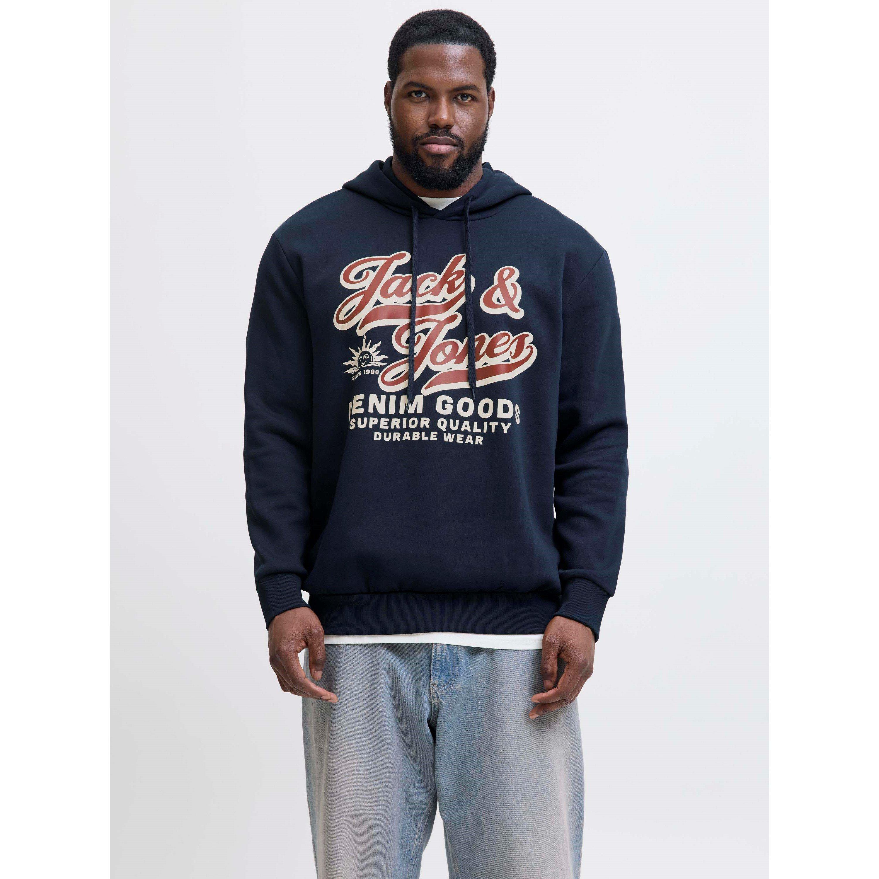 Sky Captain - Jack and Jones - Jack 2 Colour Hoodie Mens Plus Size - 2