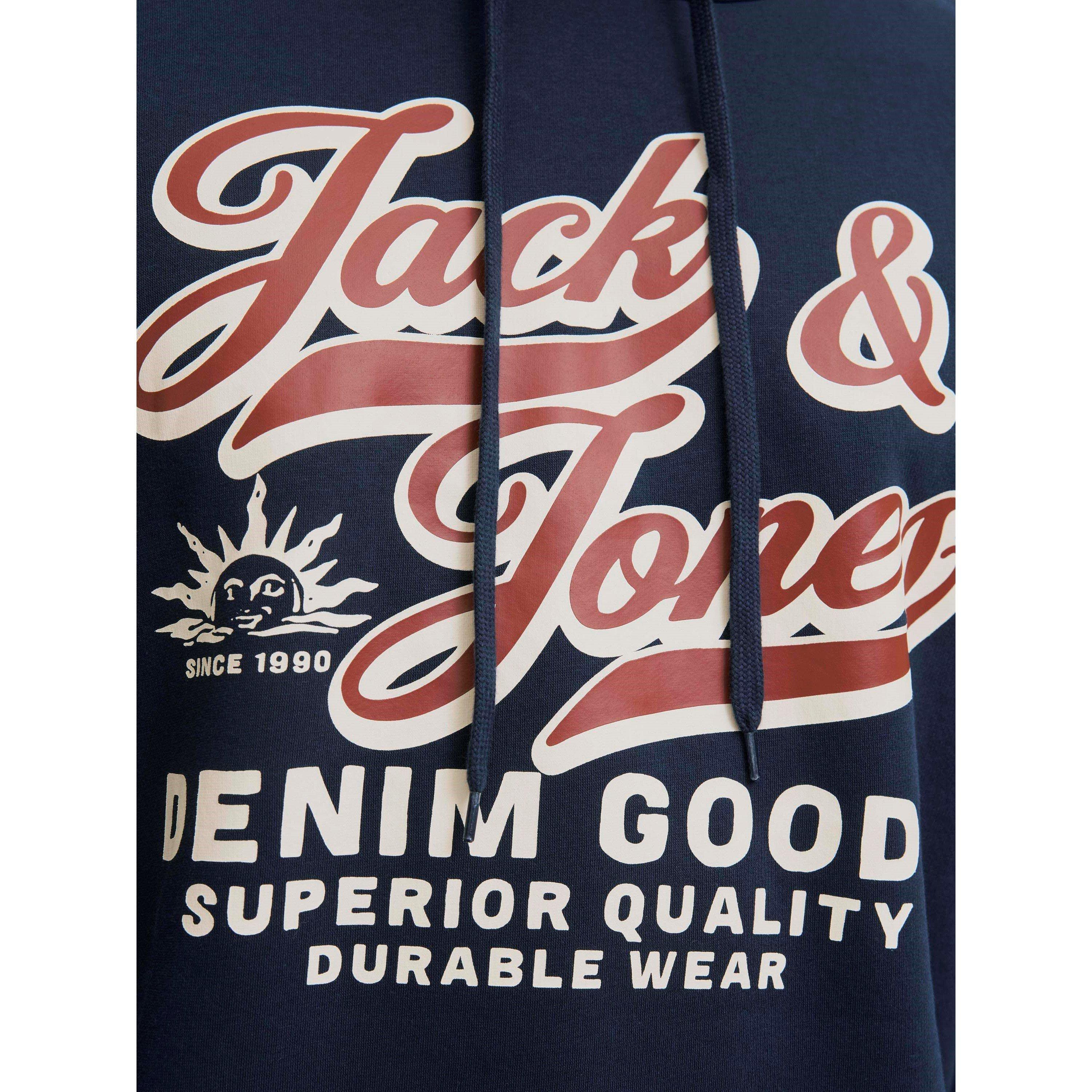 Sky Captain - Jack and Jones - Jack 2 Colour Hoodie Mens Plus Size - 5
