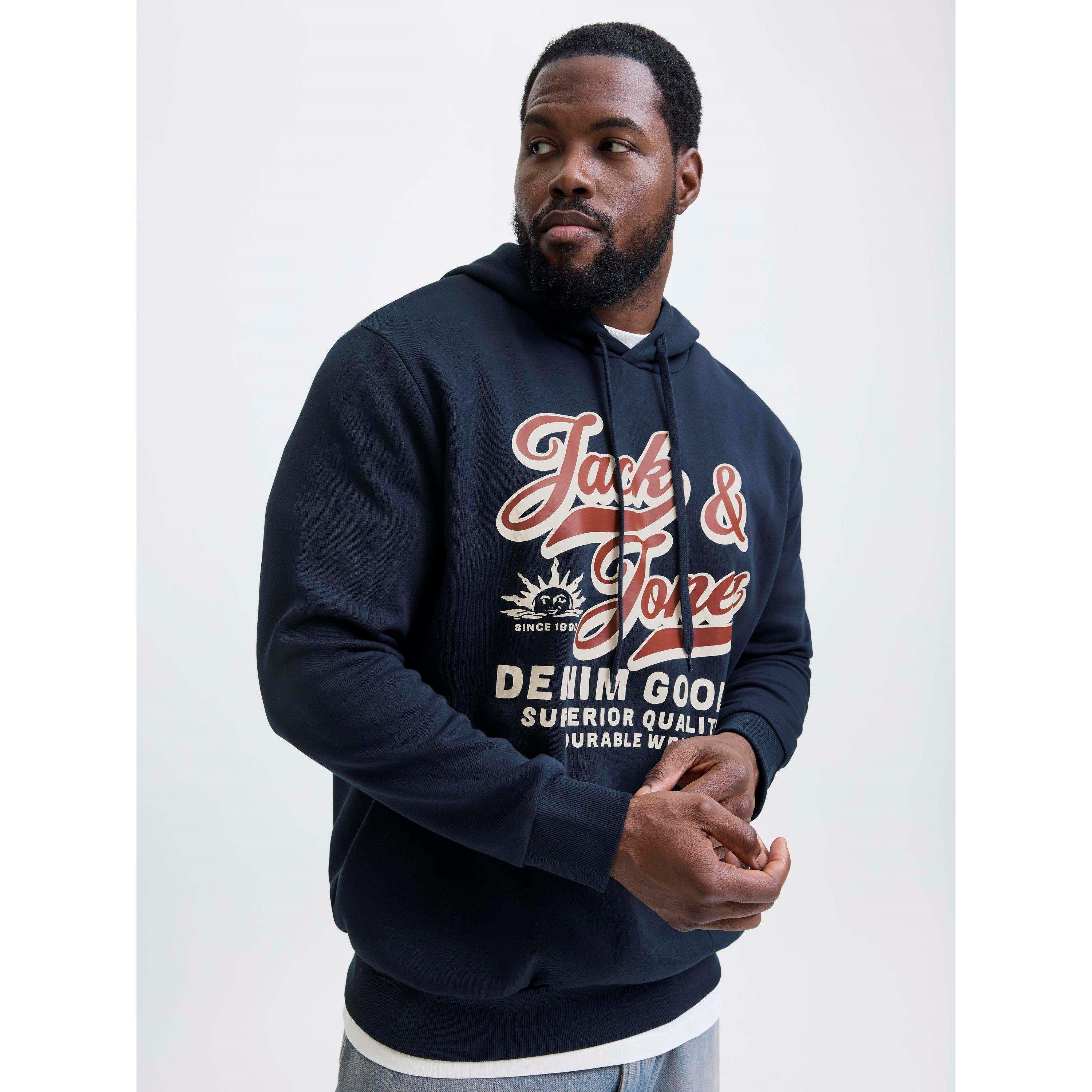 Sky Captain - Jack and Jones - Jack 2 Colour Hoodie Mens Plus Size - 6