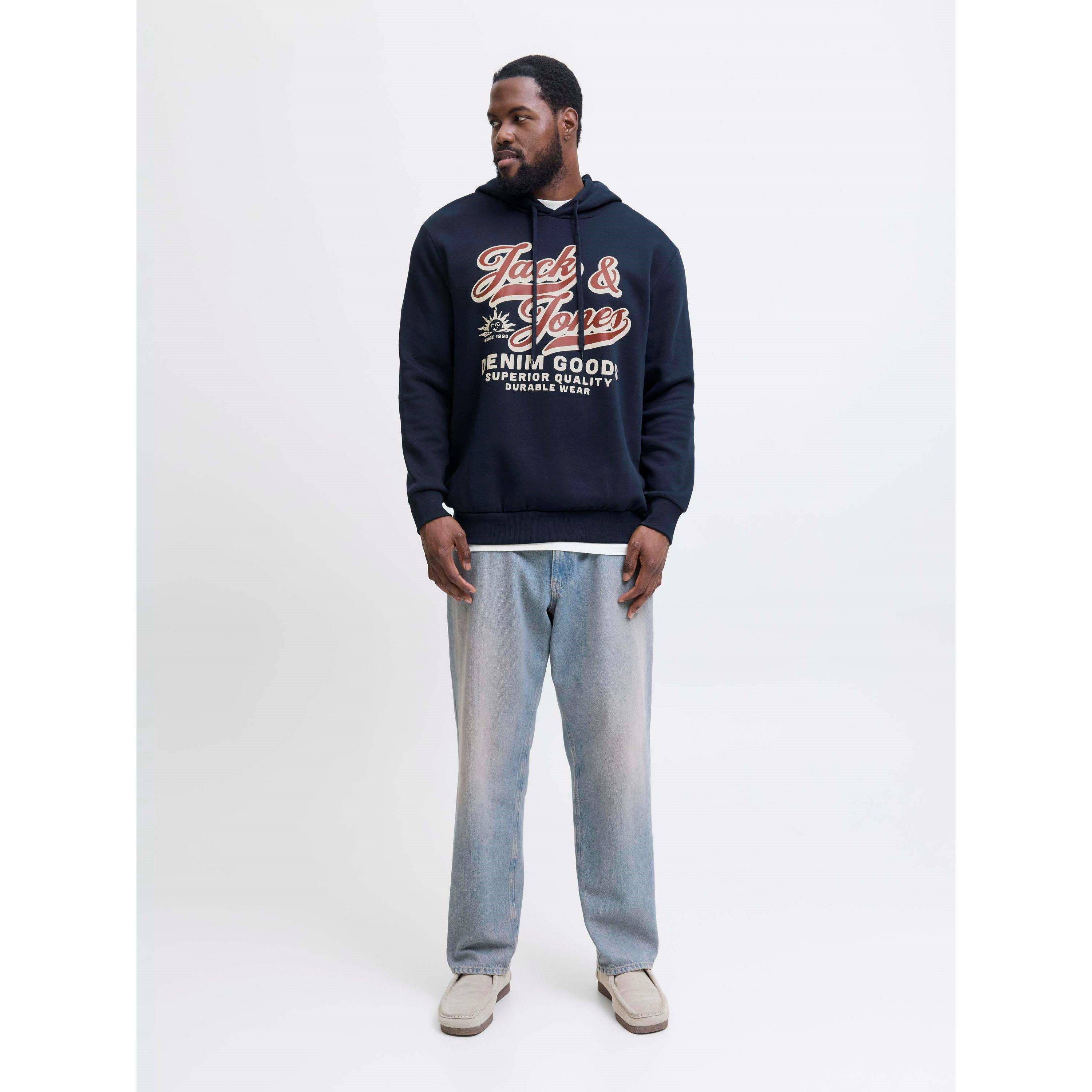 Sky Captain - Jack and Jones - Jack 2 Colour Hoodie Mens Plus Size - 7