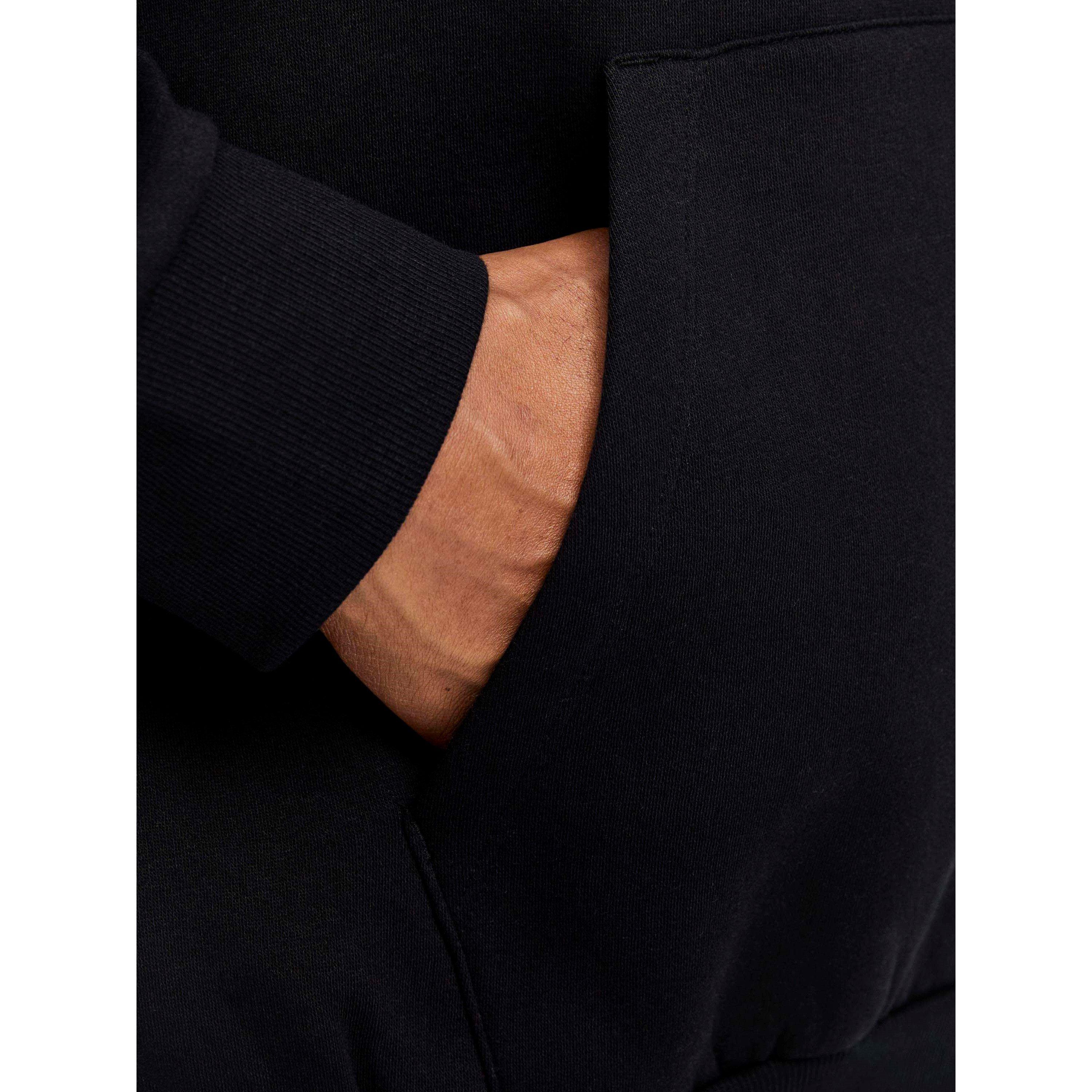 Black - Jack and Jones - Corp Logo Hoodie Plus Size Mens - 4