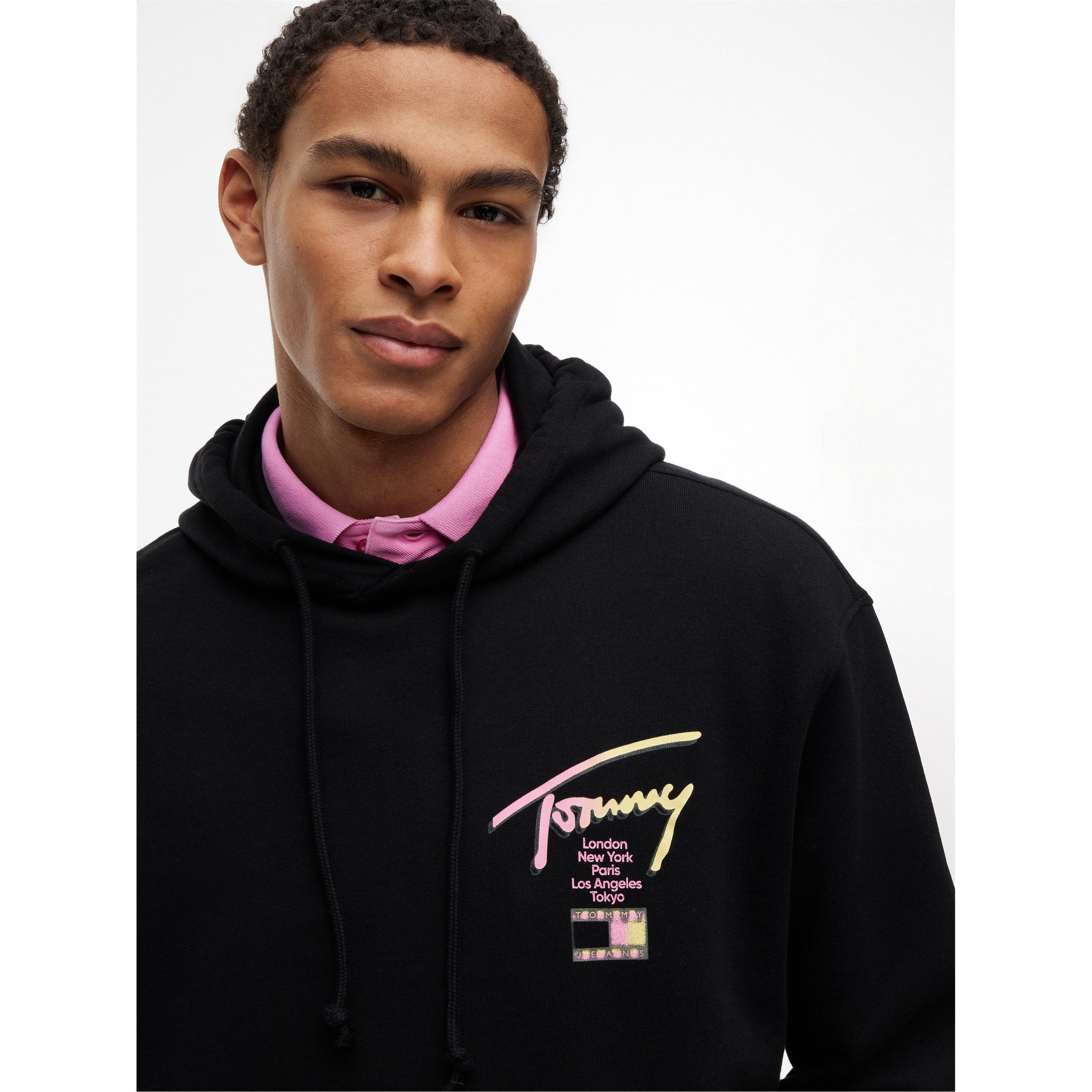 Black - Tommy Jeans - Men's Overhead Hoodie - 4