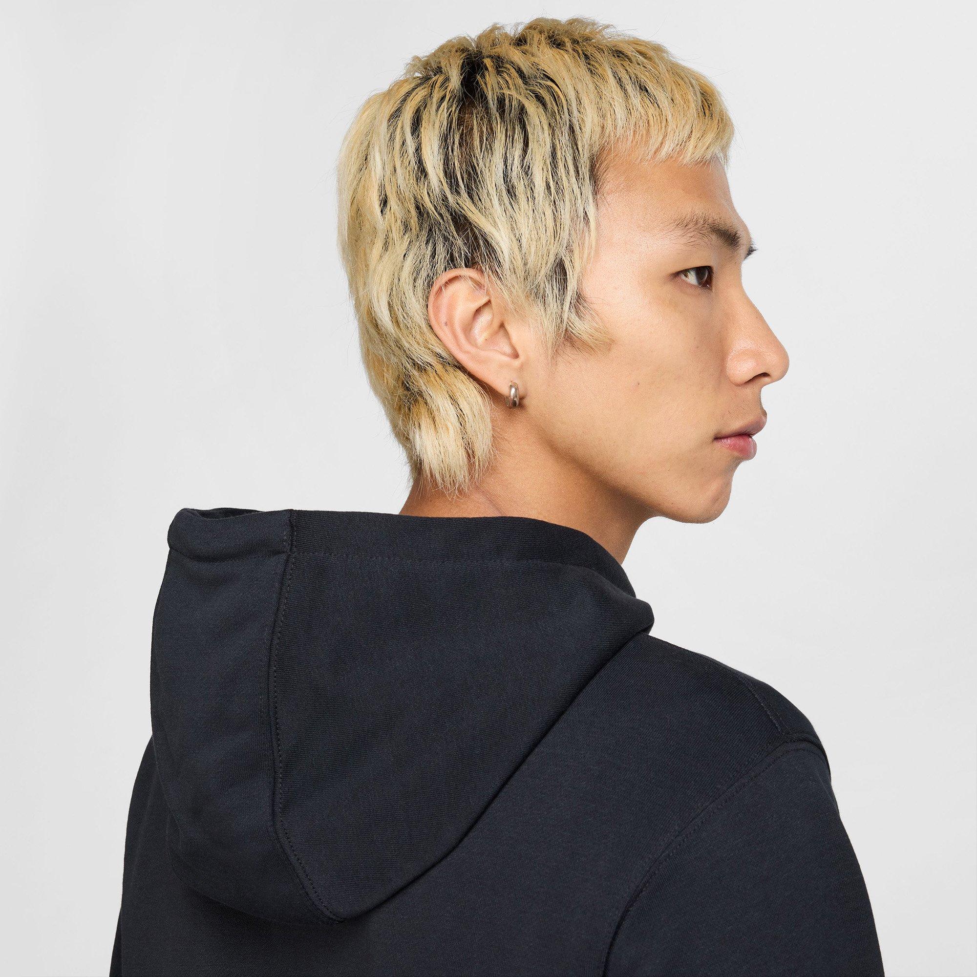 Black/Blk/White - Nike - Men's Club Zip Hoodie - 4