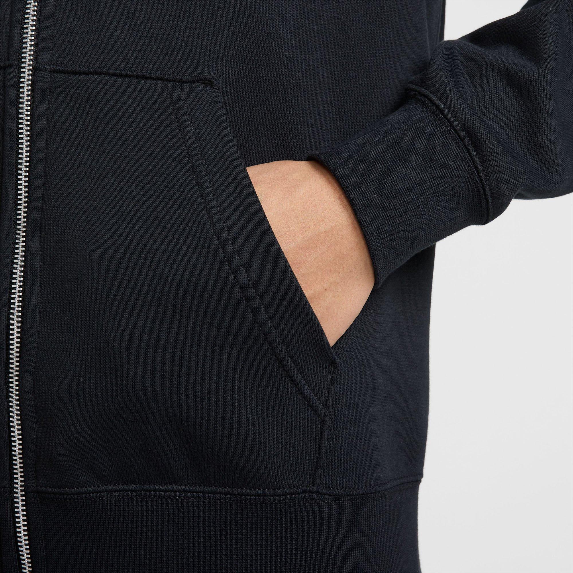 Black/Blk/White - Nike - Men's Club Zip Hoodie - 6