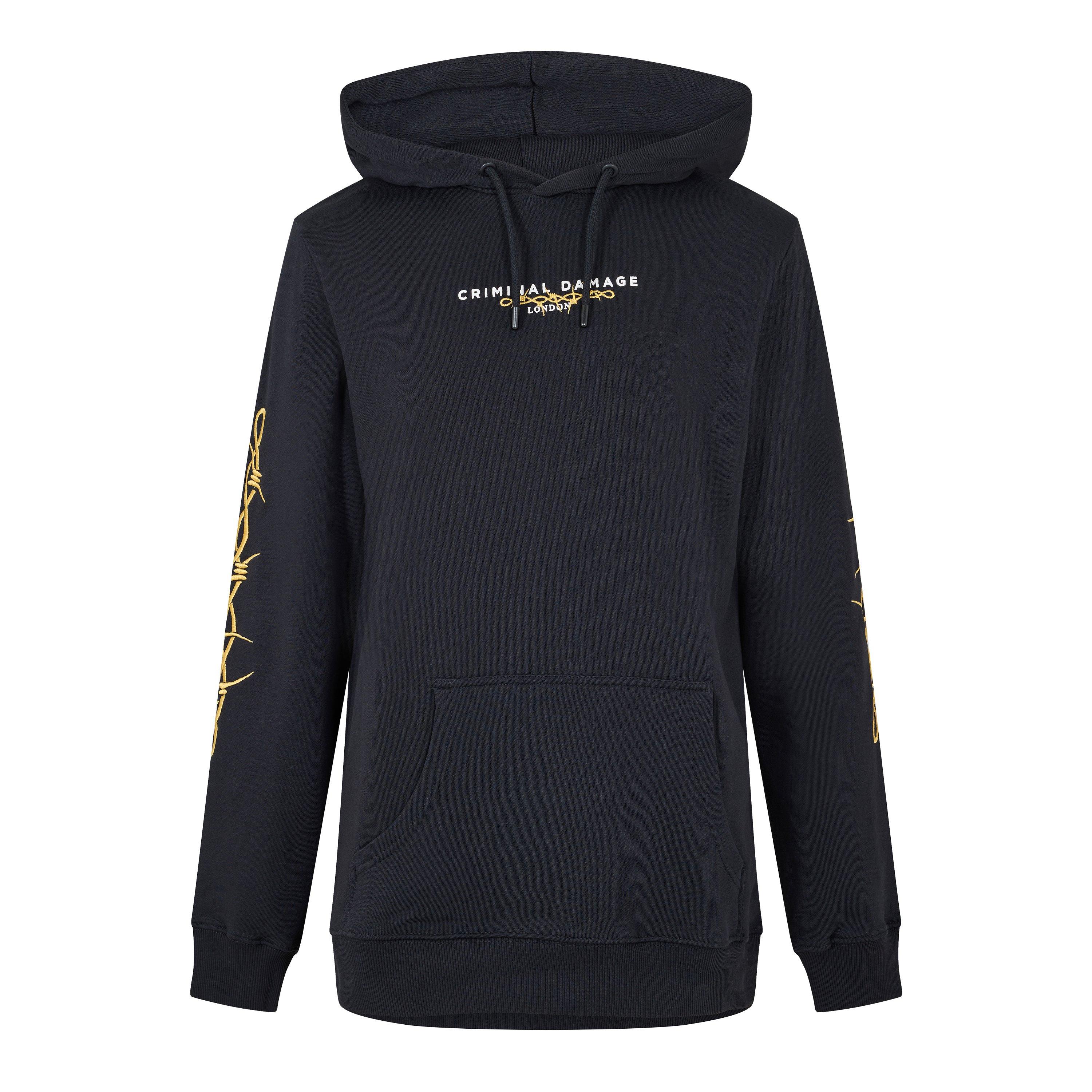 Black - Criminal Damage - CriminalDamage Barb Wire Hood Mens - 1