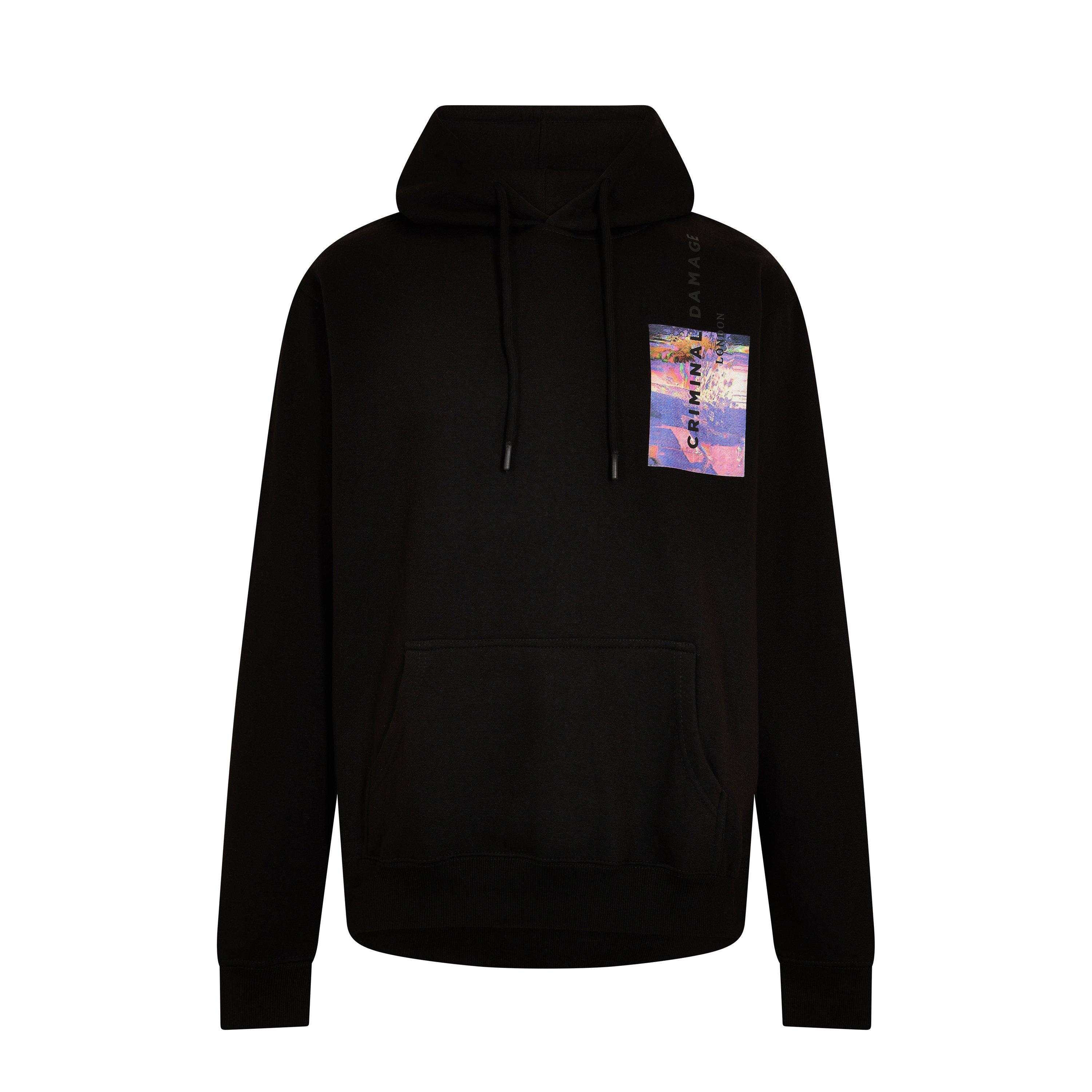 Criminal Damage Men's Illusion Hood Pull Over Hoodie | Sports Direct