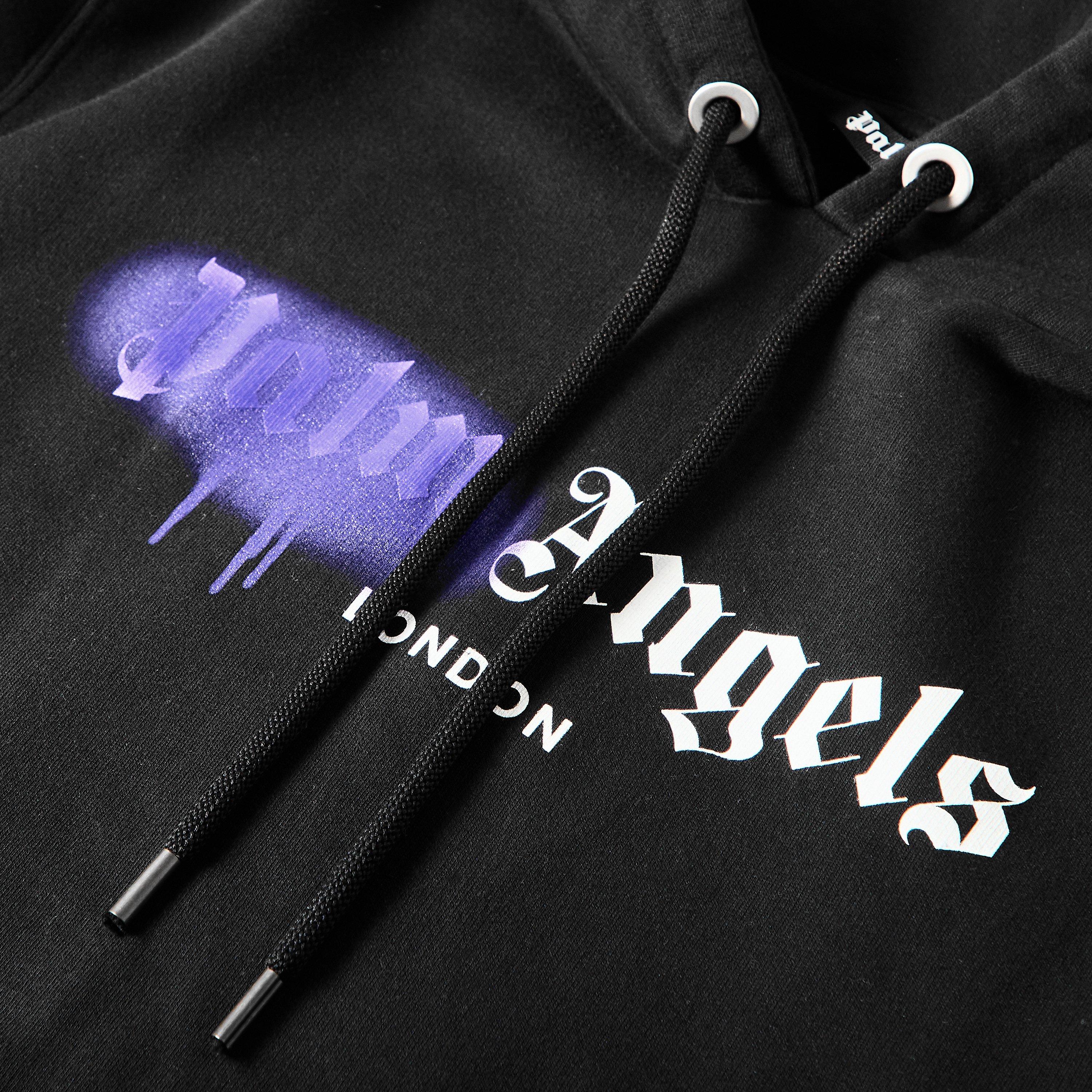 Zwart Paars - Palm Angels - Men's London Pull Over Hoodie - 3