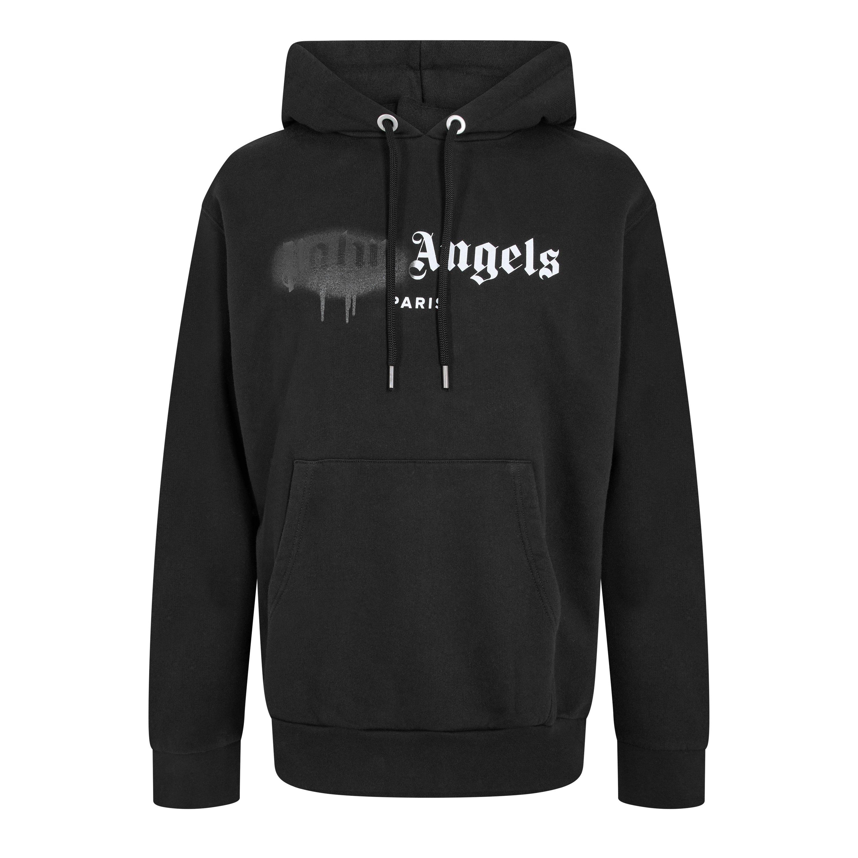 Black Black - Palm Angels - Men's Paris Over the Head Hoodie - 1