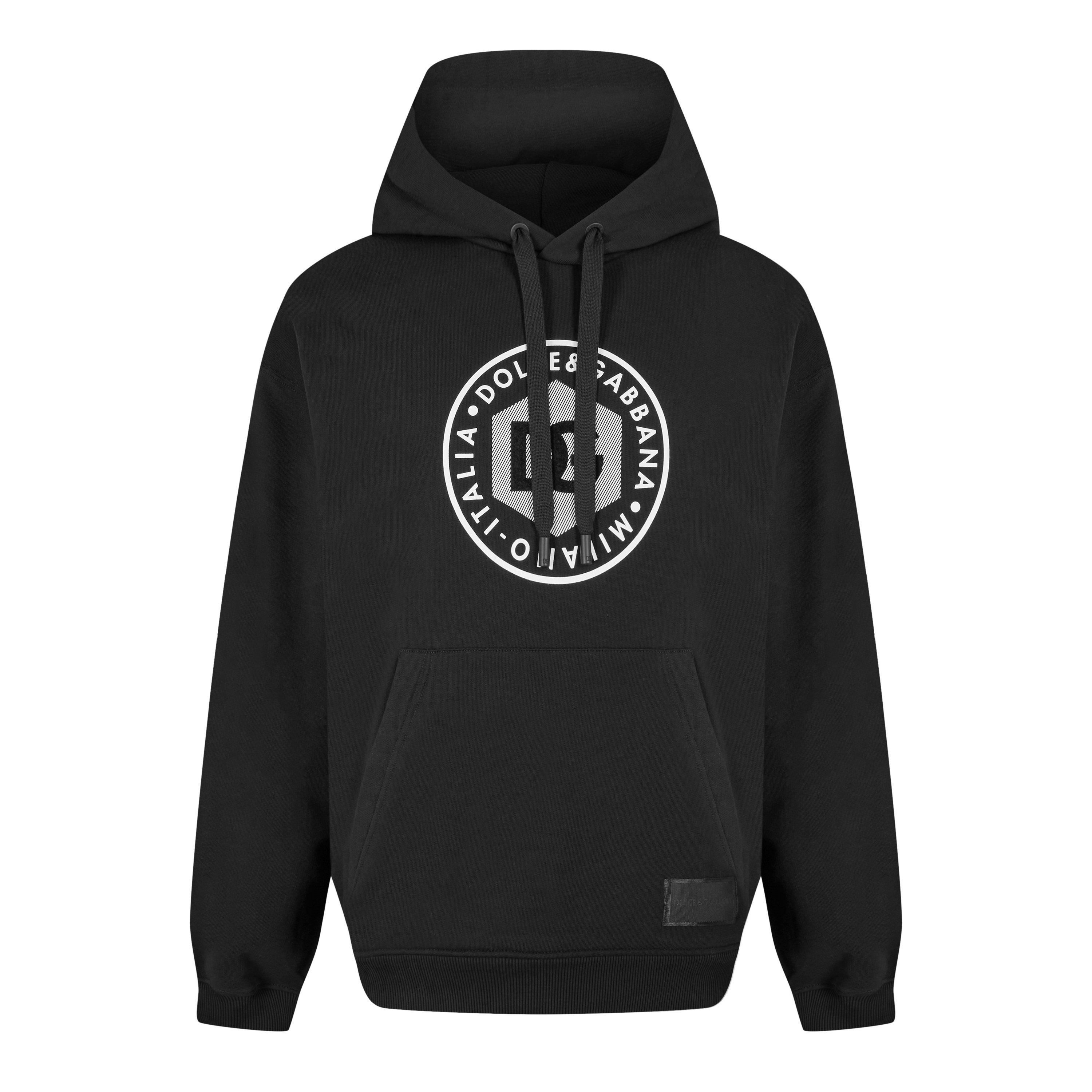 Black - Dolce and Gabbana - Logo Print Hoodie - 5