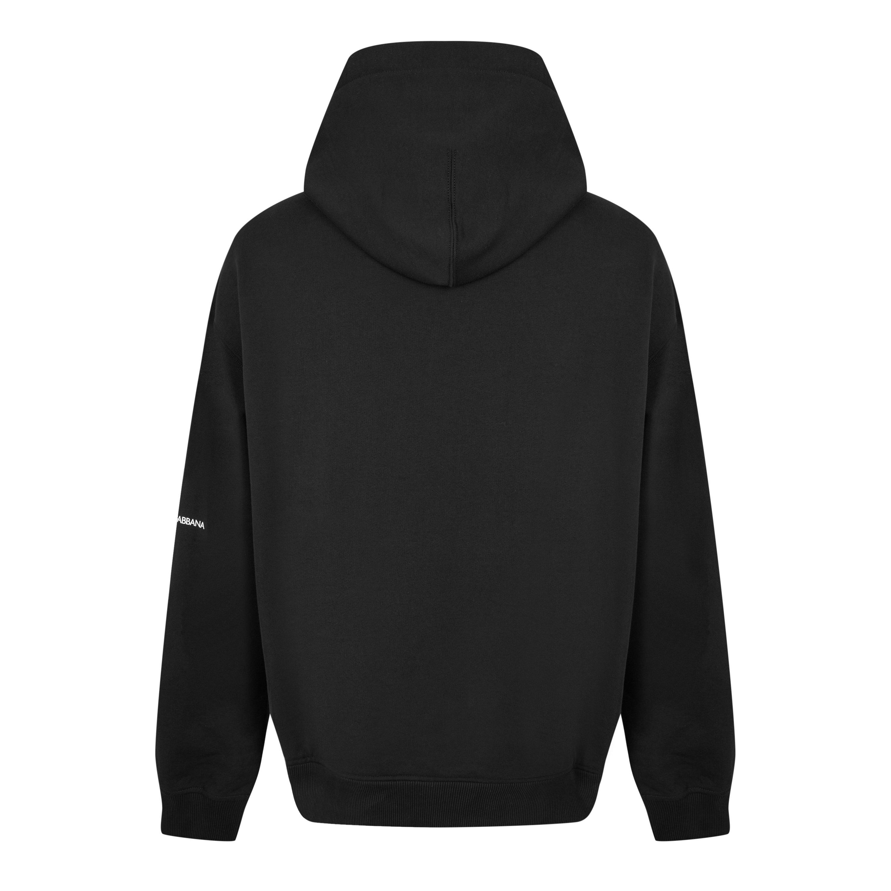 Black - Dolce and Gabbana - Logo Print Hoodie - 6