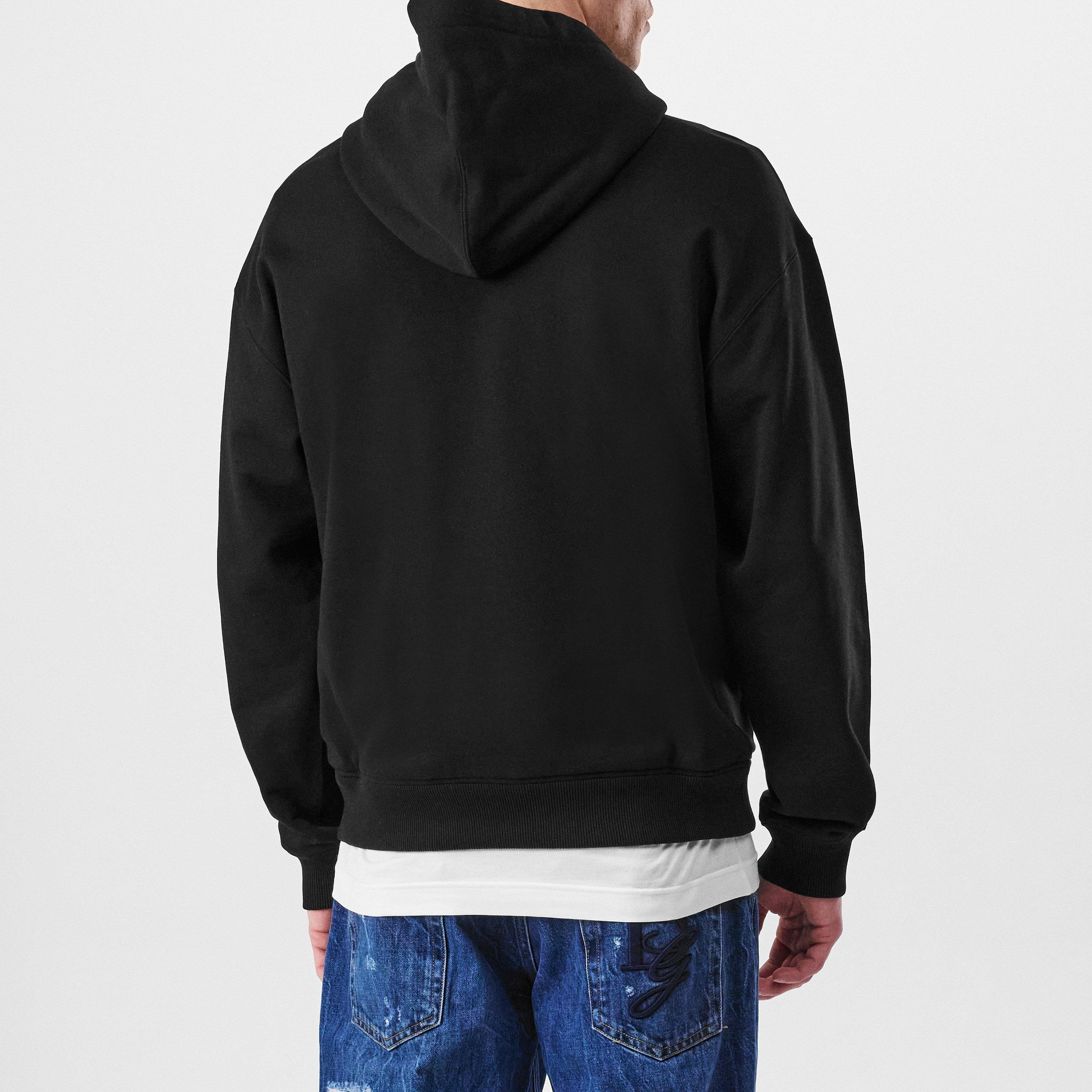 Black - Dolce and Gabbana - Logo Print Hoodie - 3