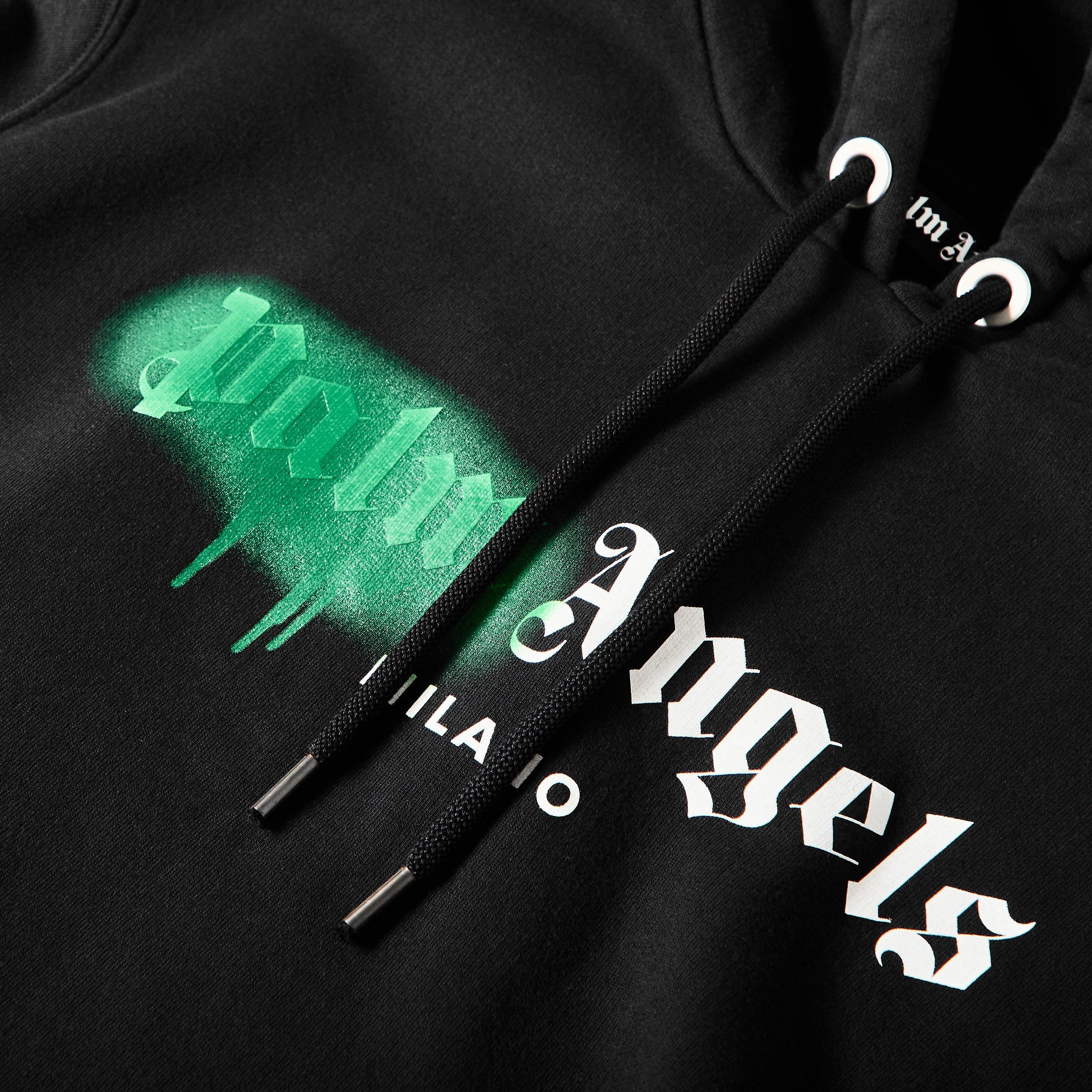 Black Green - Palm Angels - Men's Milano Pull Over Hoodie - 3