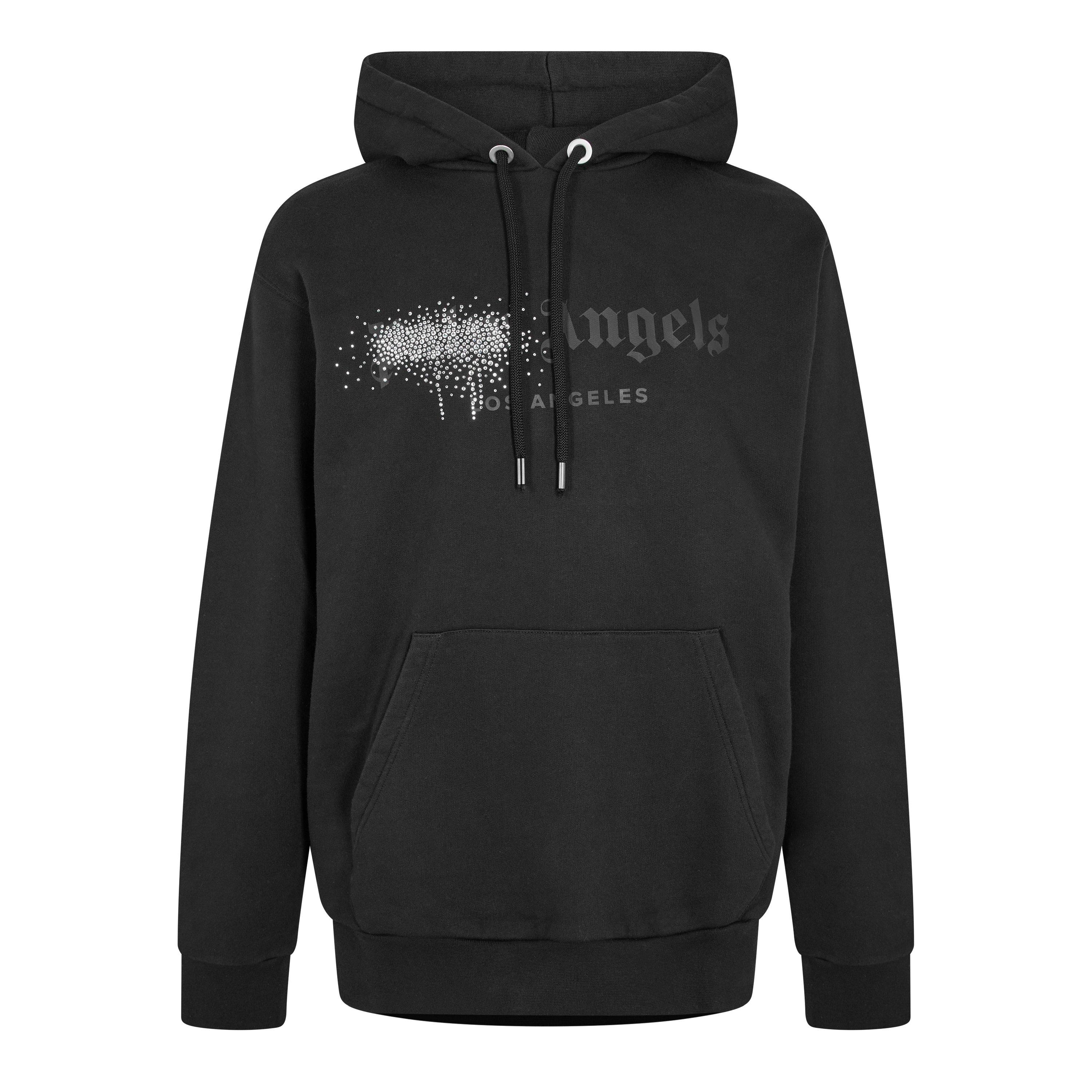 Black Black - Palm Angels - Men's Rstone Pull Over Hoodie - 1