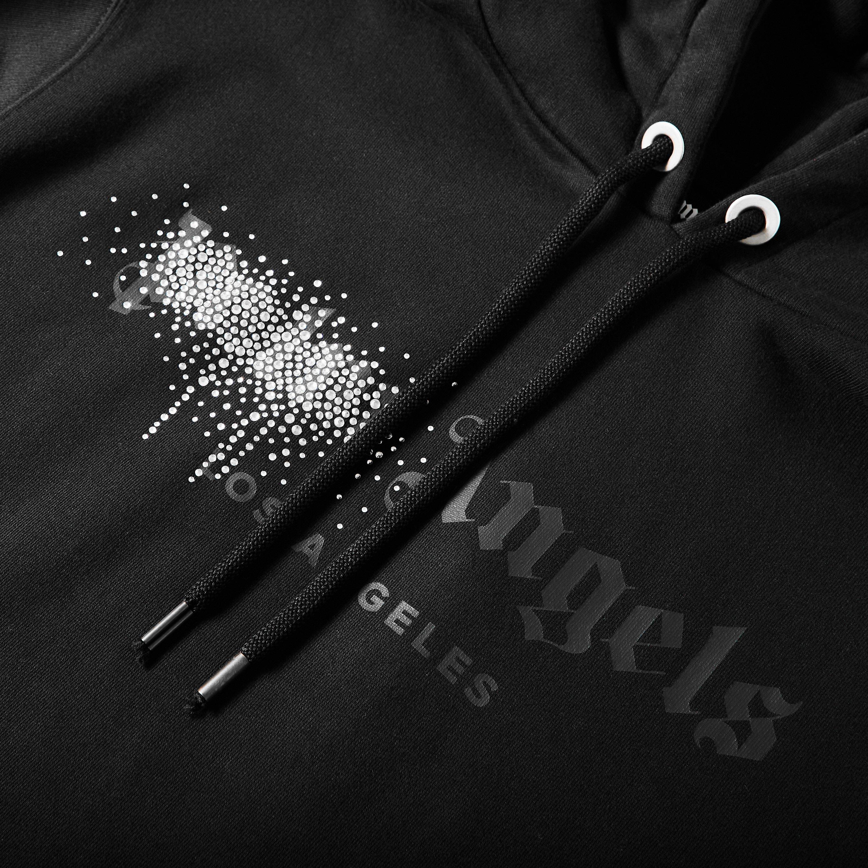 Black Black - Palm Angels - Men's Rstone Pull Over Hoodie - 3