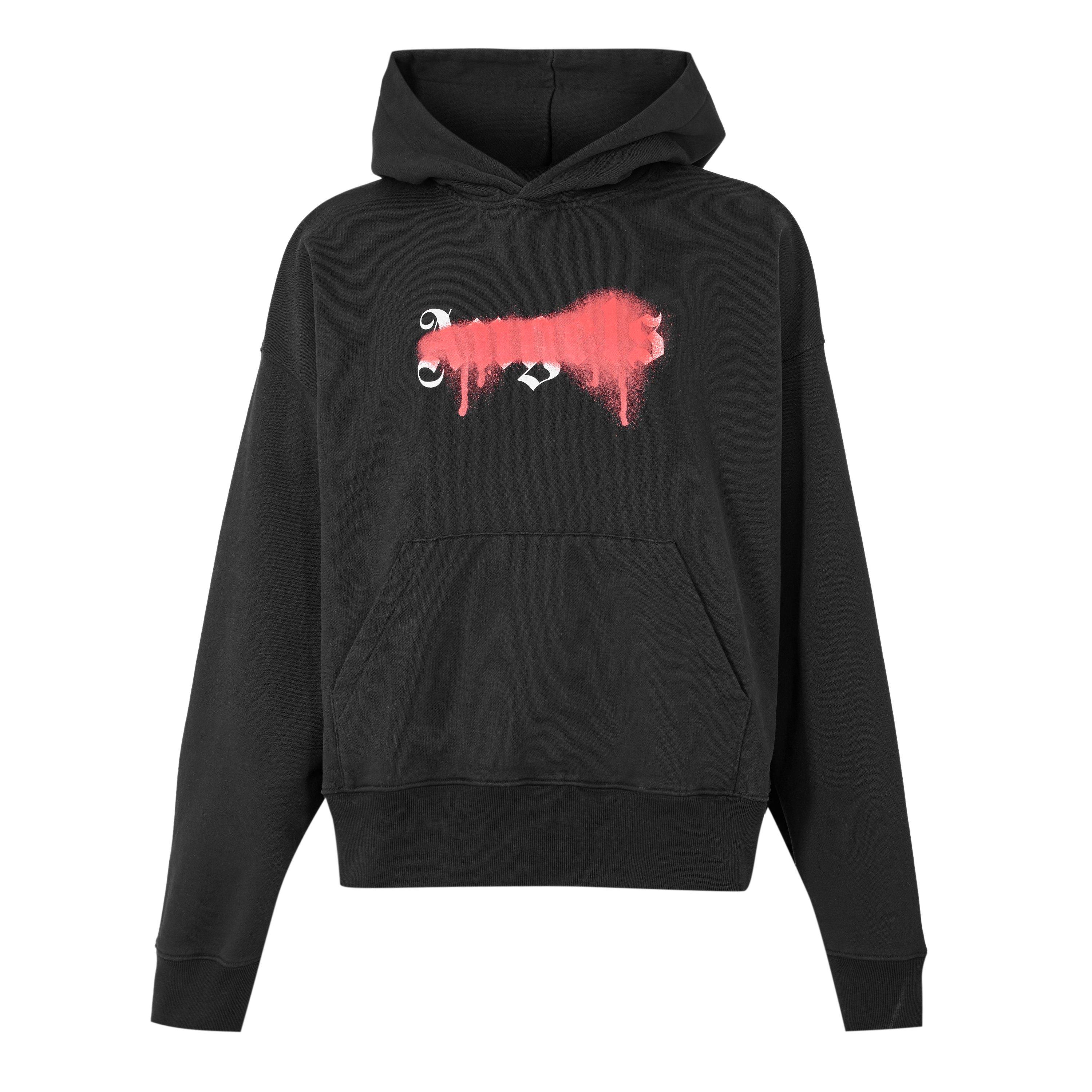 Palm Angels Men's Pull Over Hoodie - Black Red - S