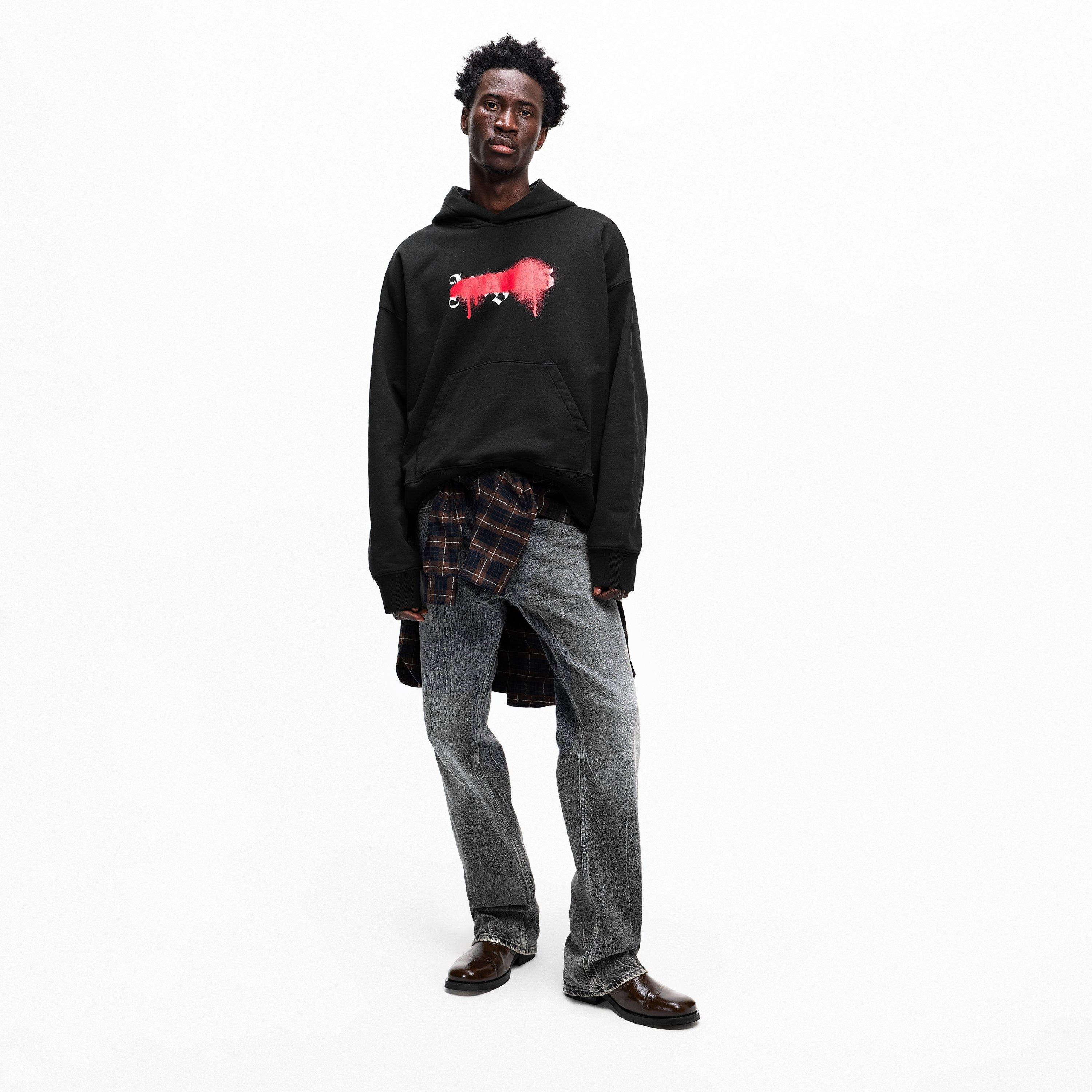 Black Red - Palm Angels - Men's Pull Over Hoodie - 6