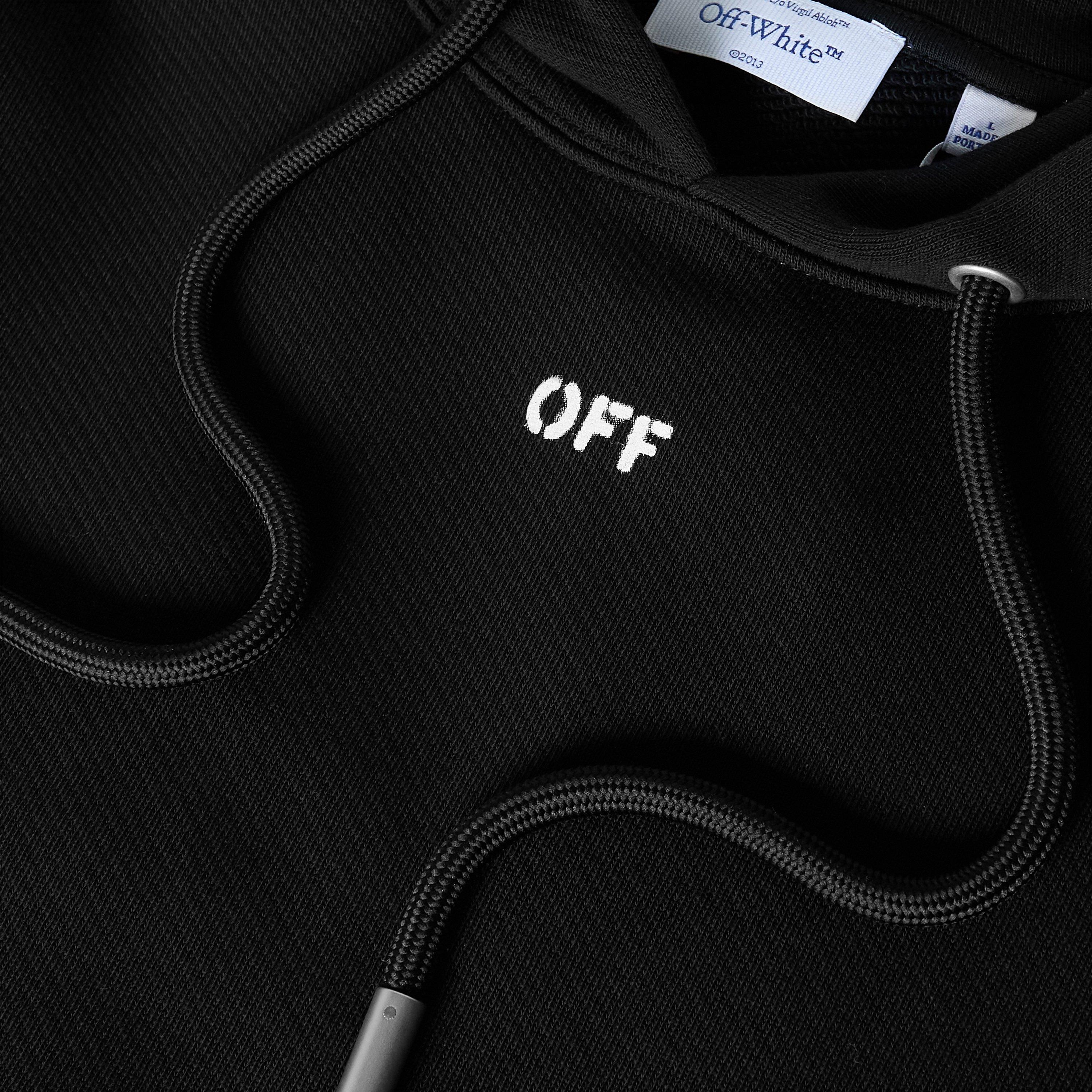Black - Off White - Men's Overhead Hoodie - 3