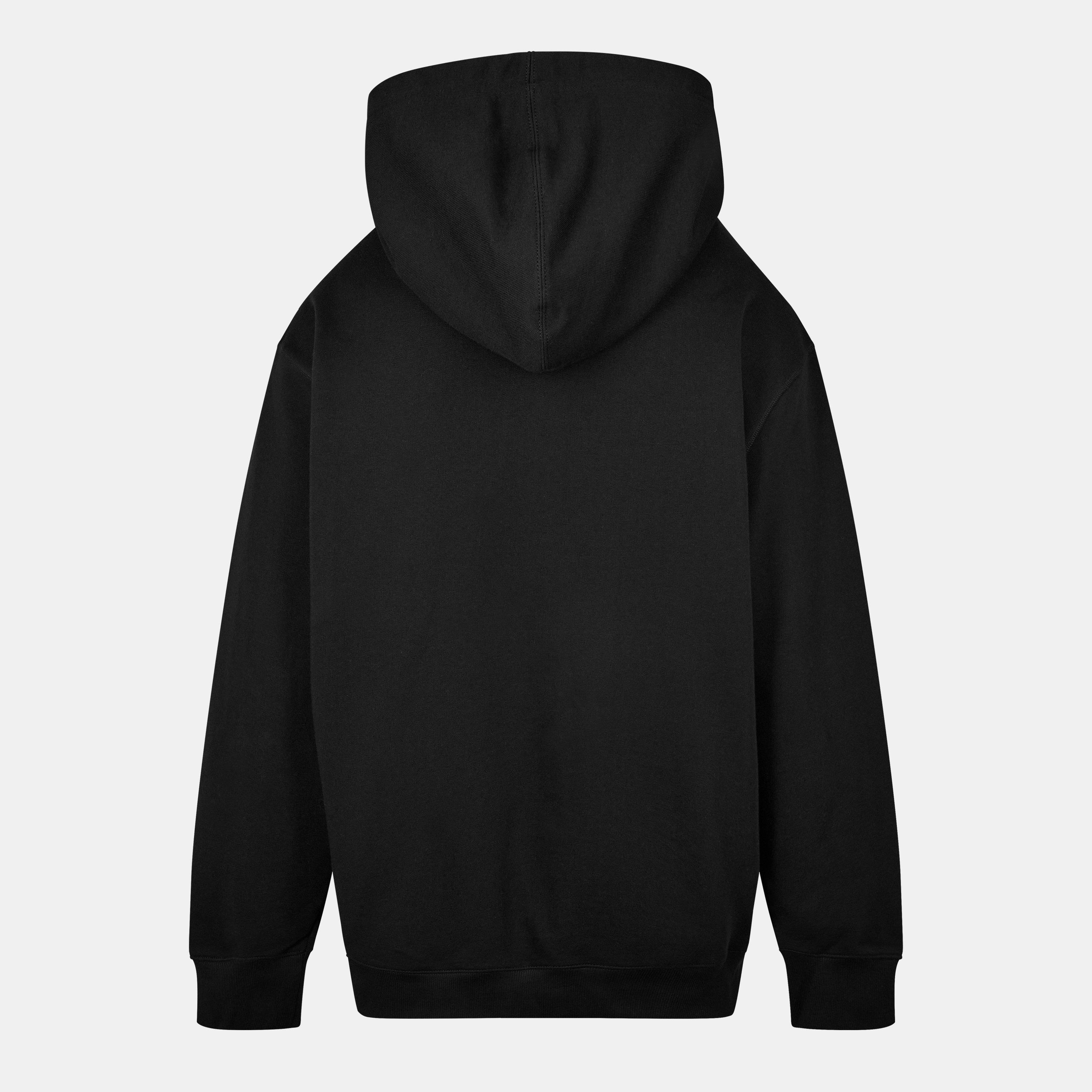 Black - Prada - Triangle Logo Fleece Hoodie - 2