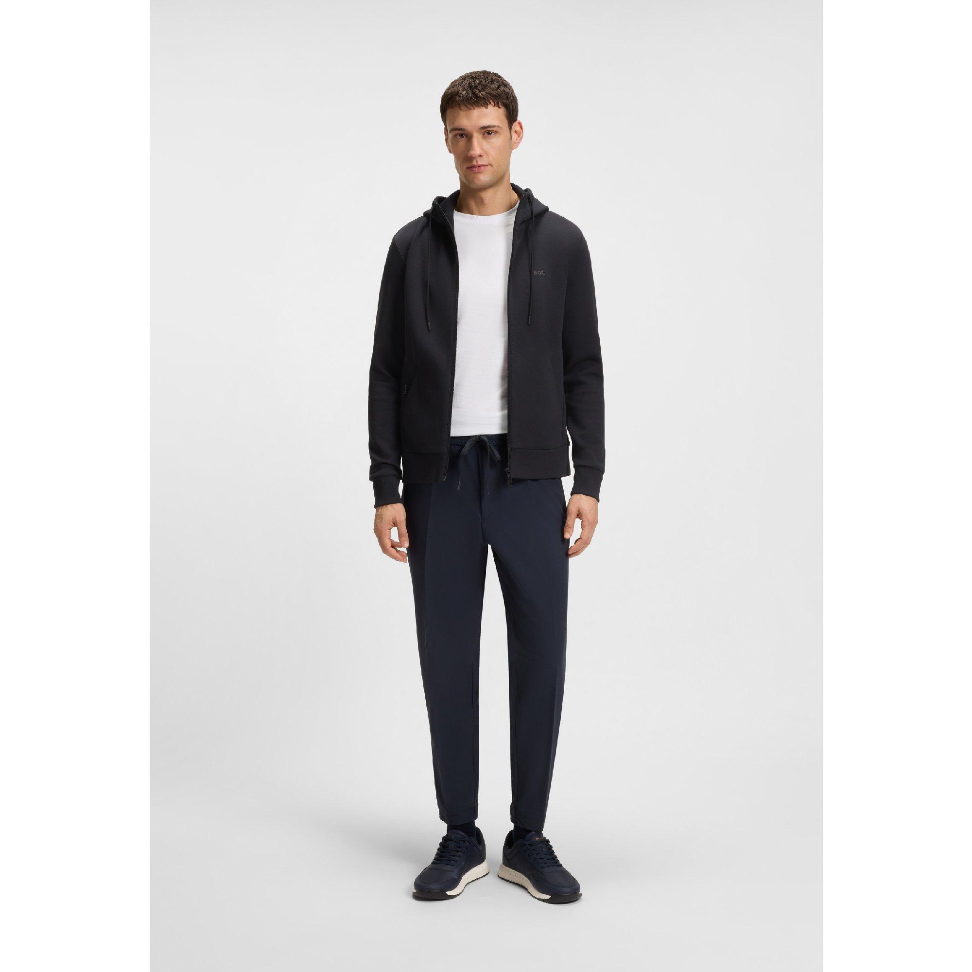 Dark Blue - Boss - Men's Saggy Zip Hoodie - 3