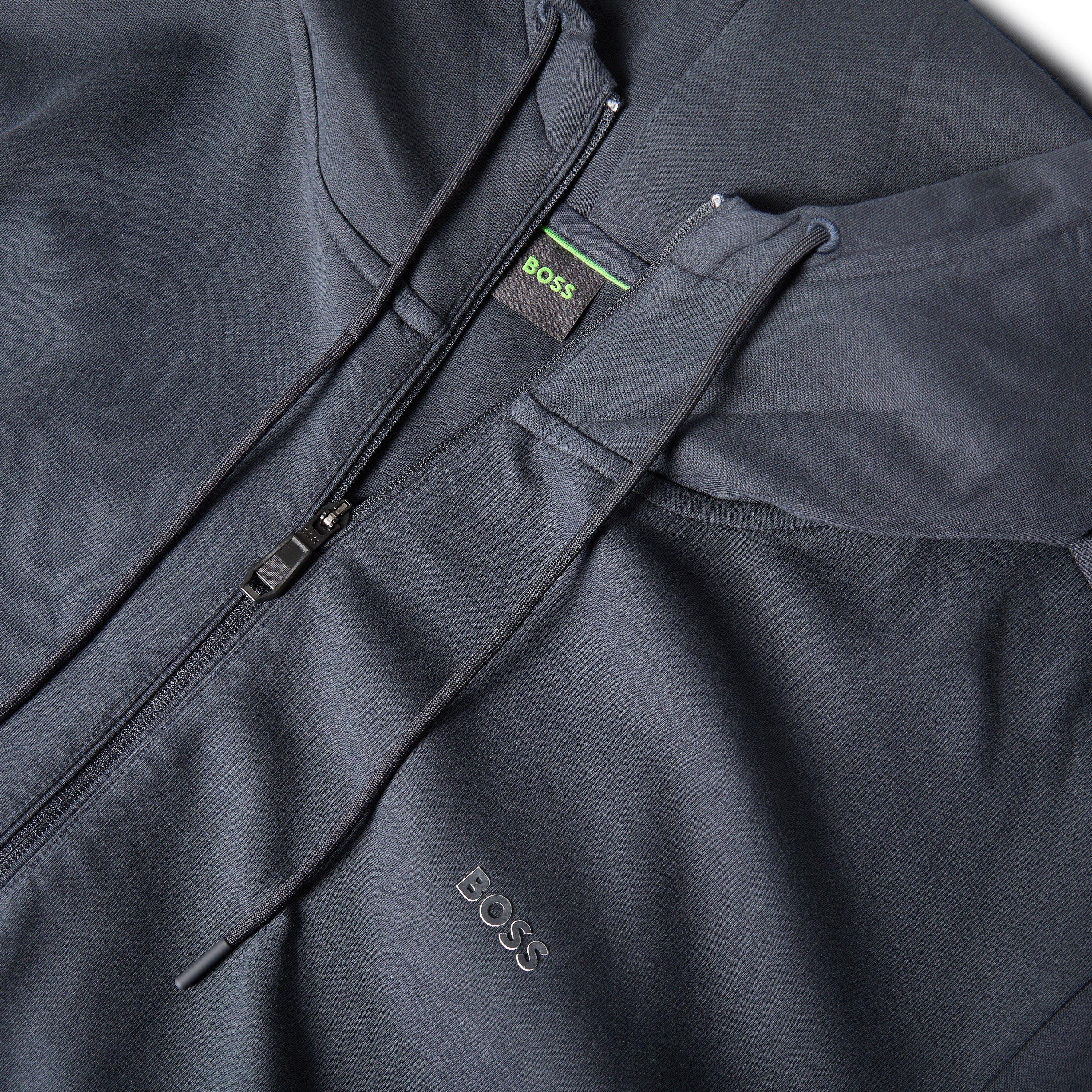 Dark Blue - Boss - Men's Saggy Zip Hoodie - 5