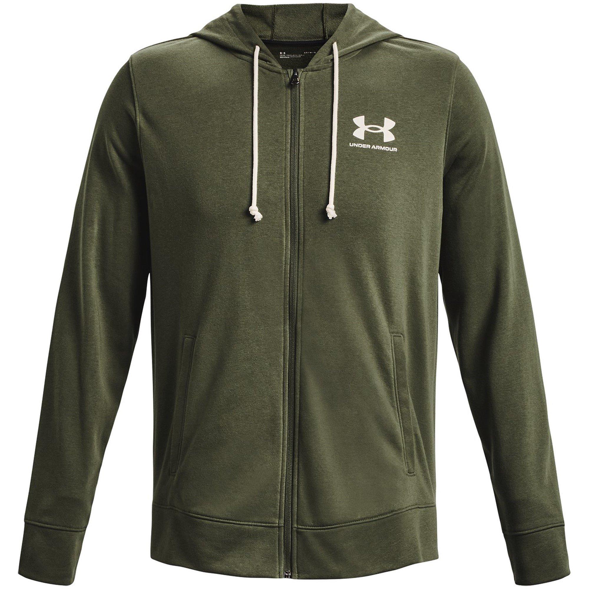 Green - Under Armour - Rival Full Zip Hoodie Mens - 1