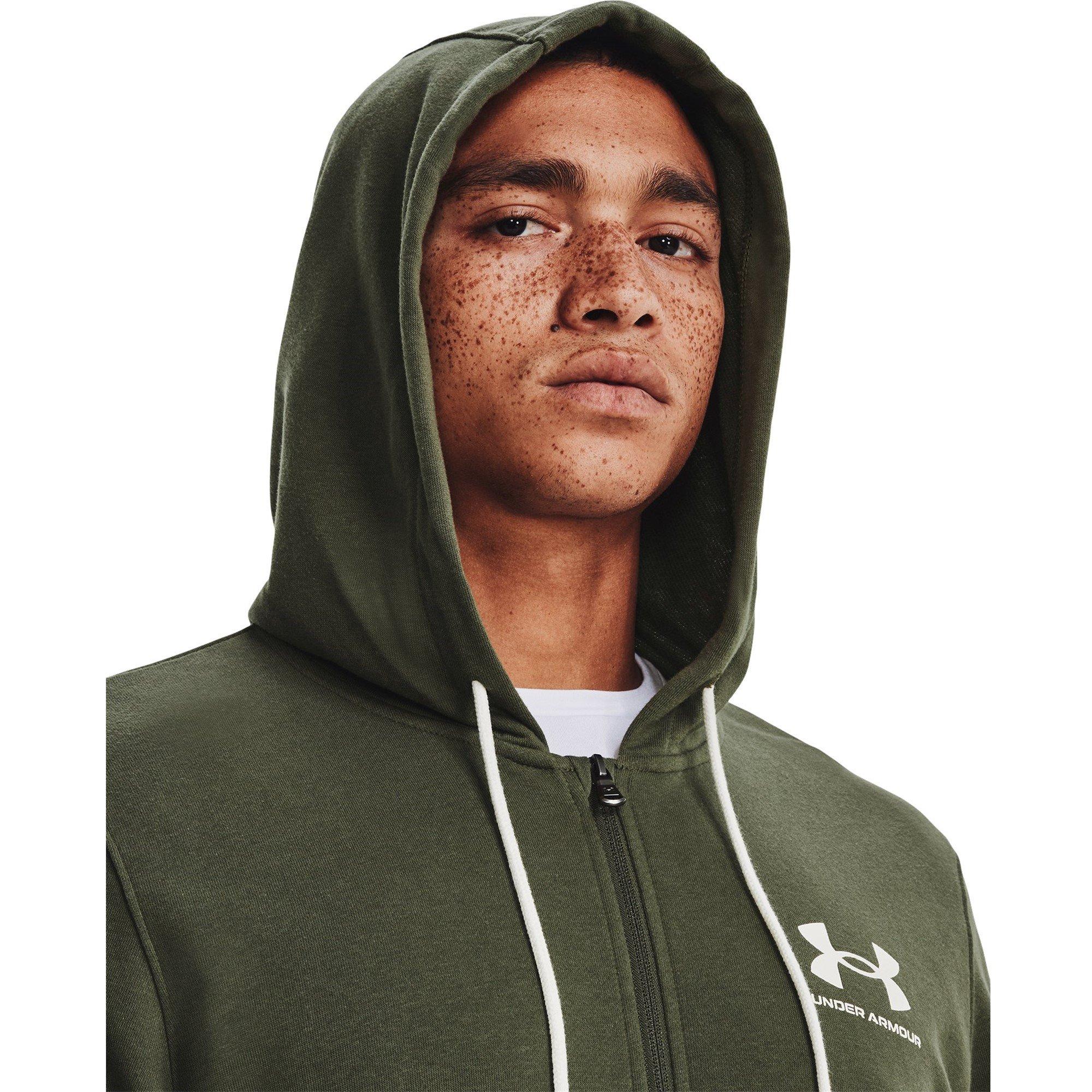 Green - Under Armour - Armour Rival Full Zip Hoodie Mens - 5