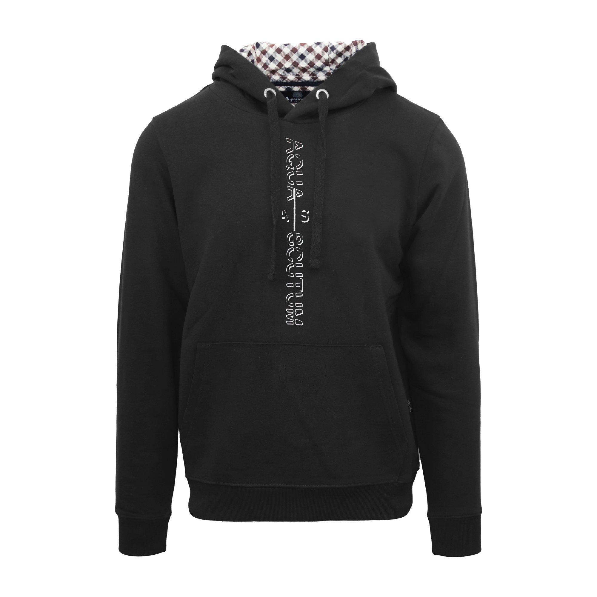 Aquascutum Men's Hdy Sweat Pull Over Hoodie - Black - Small