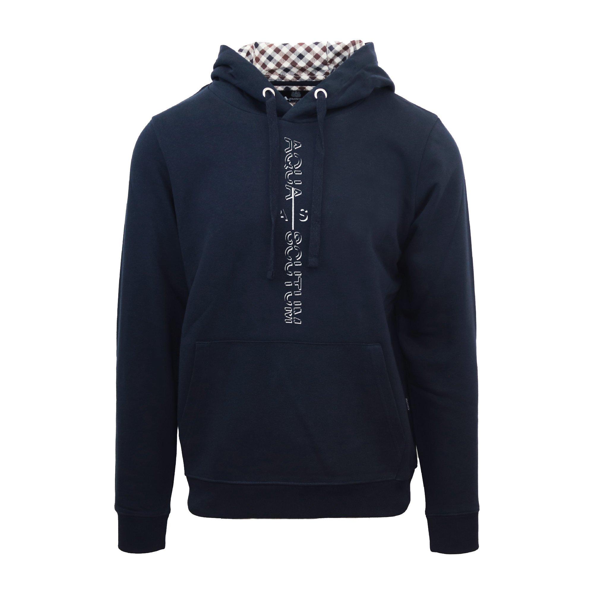 Aquascutum Men's Hdy Sweat Pull Over Hoodie - Navy - Medium
