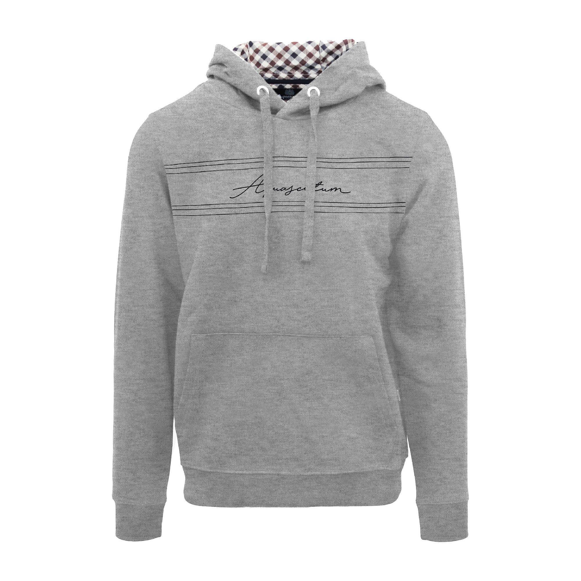 Aquascutum Men's Hdy Sweat Pull Over Hoodie - Grey - Medium
