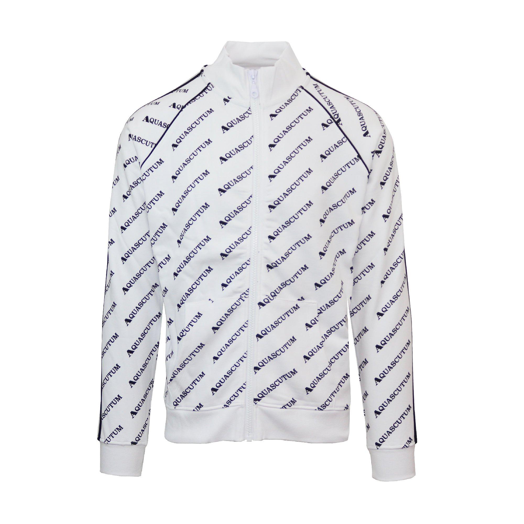 Aquascutum Men's Hooded Sweat Pull Over Hoodie - White - Small