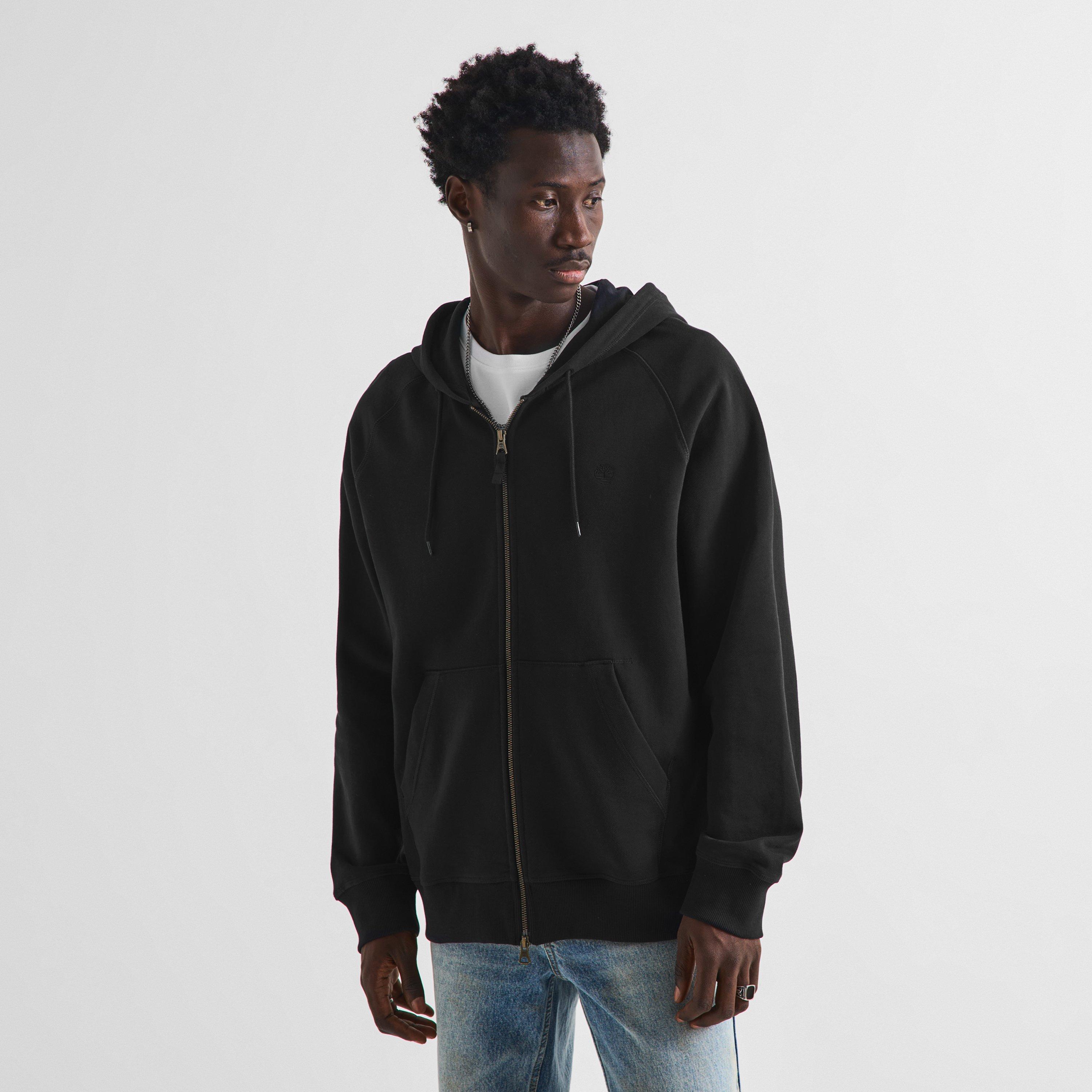 Black - Timberland - Men's Exeter River Cotton Zip Hoodie - 3