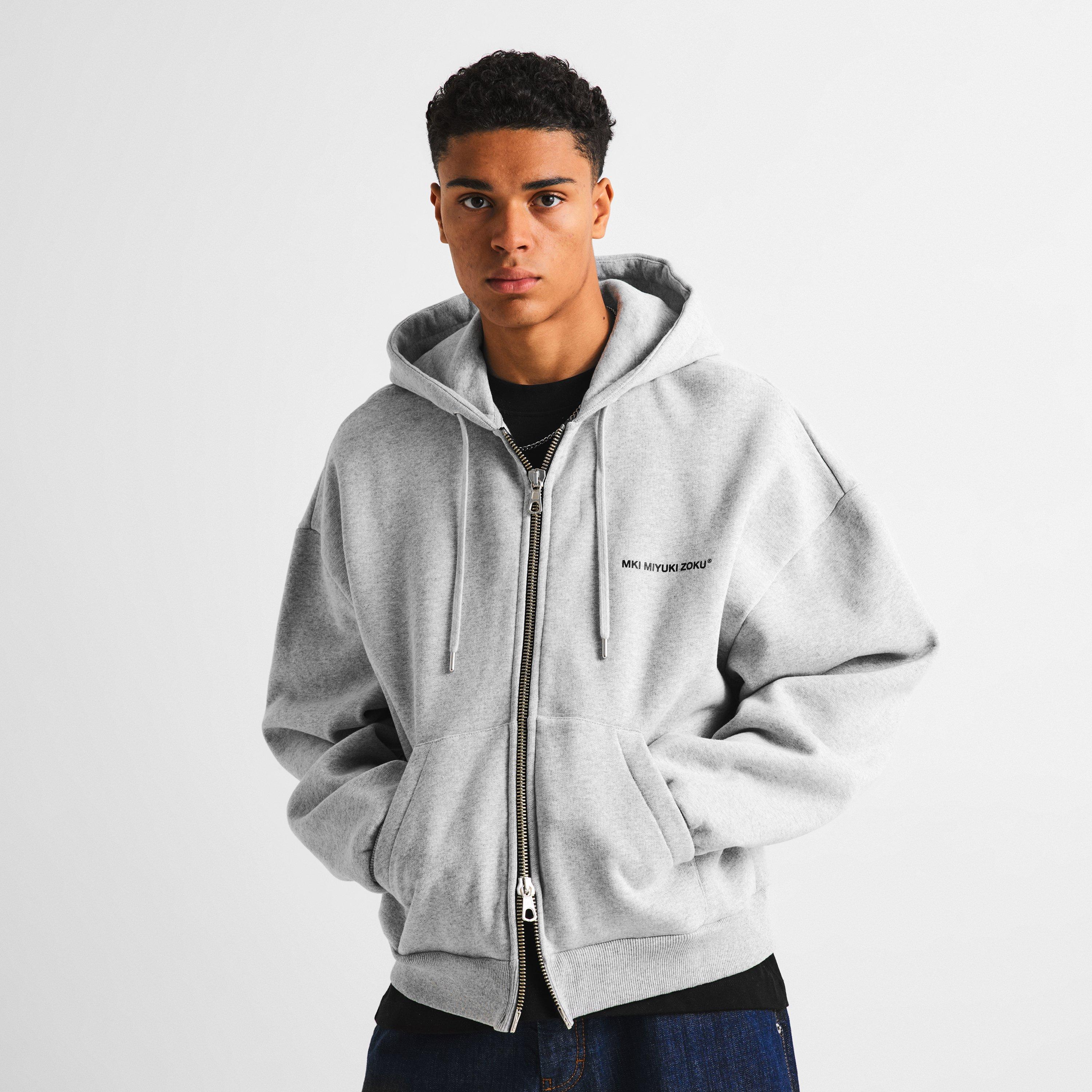 Grey - MKI MIYUKI ZOKU - Men's Uniform Zip Hoodie - 3