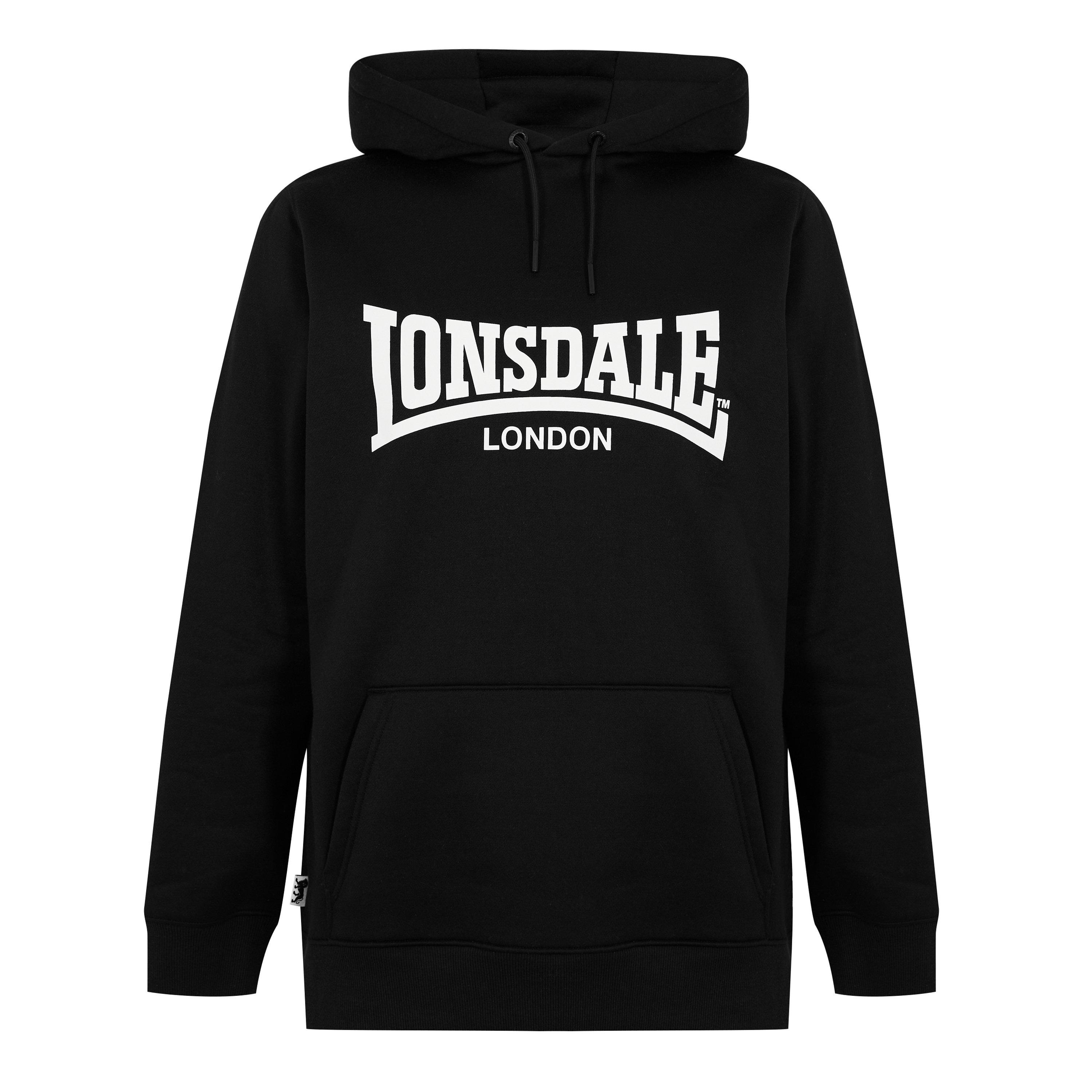 Black - Lonsdale - Essential Hoodie Mens - 1