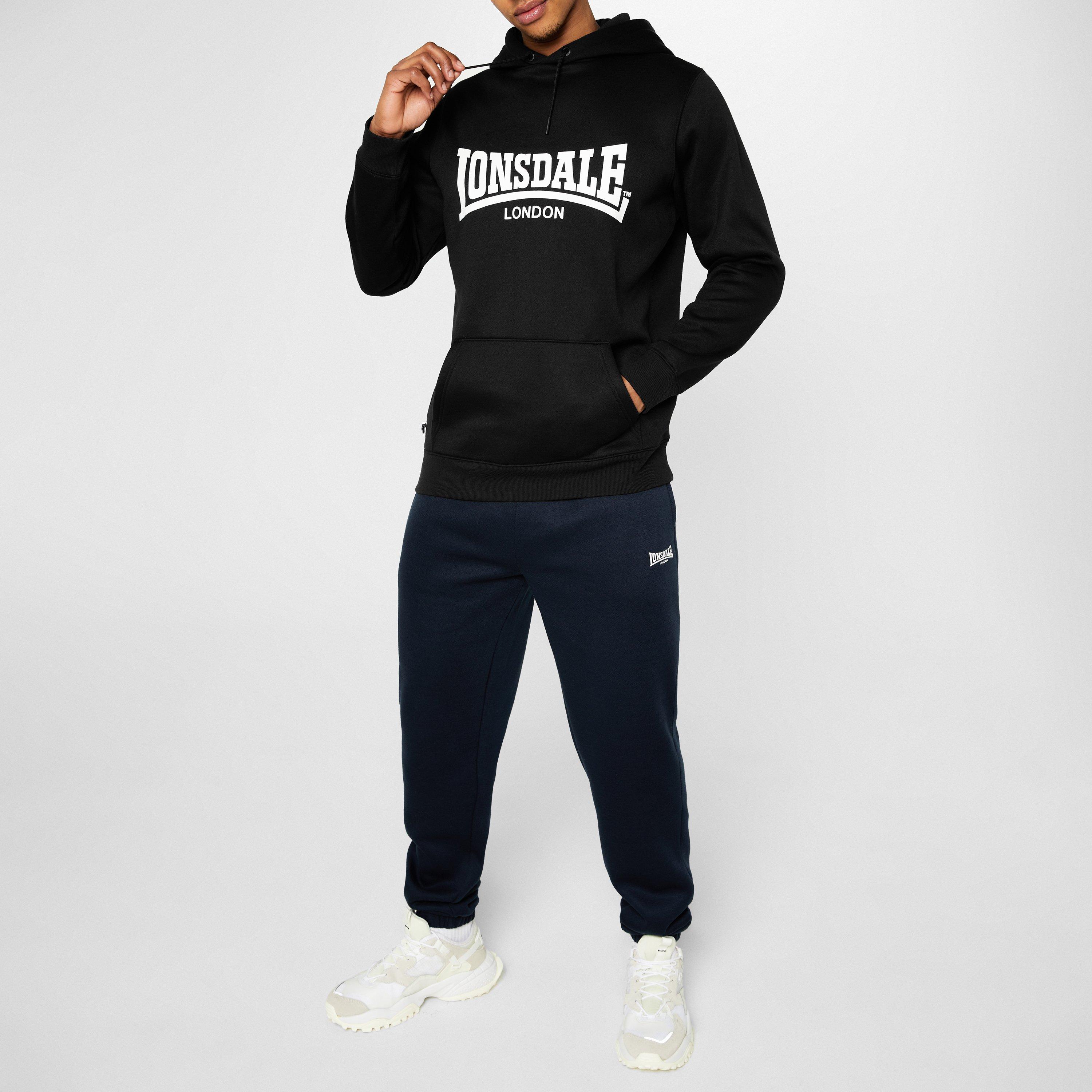 Black - Lonsdale - Essential Hoodie Mens - 3