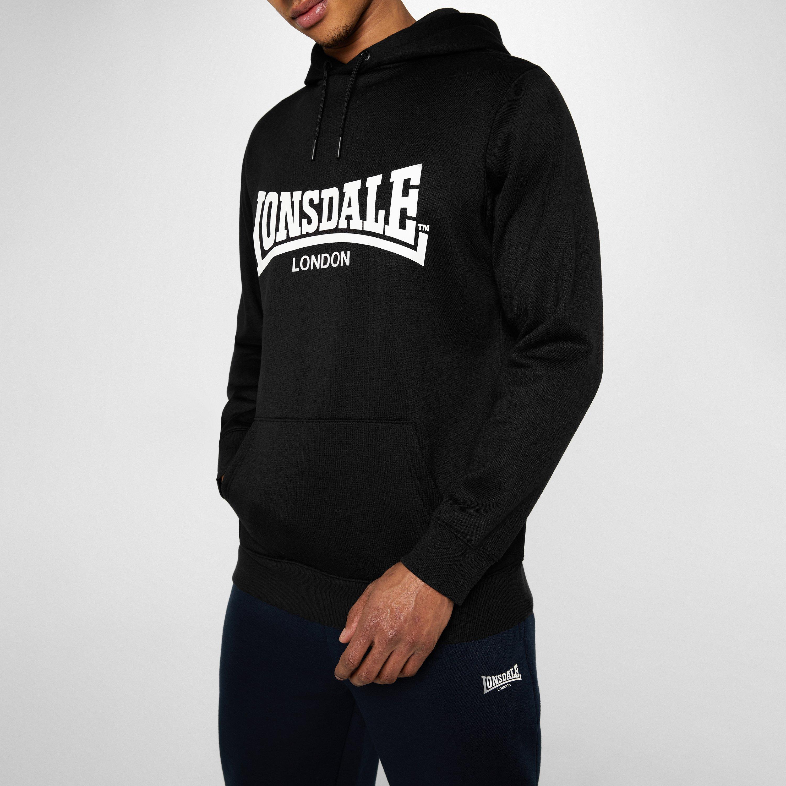 Black - Lonsdale - Essential Hoodie Mens - 5