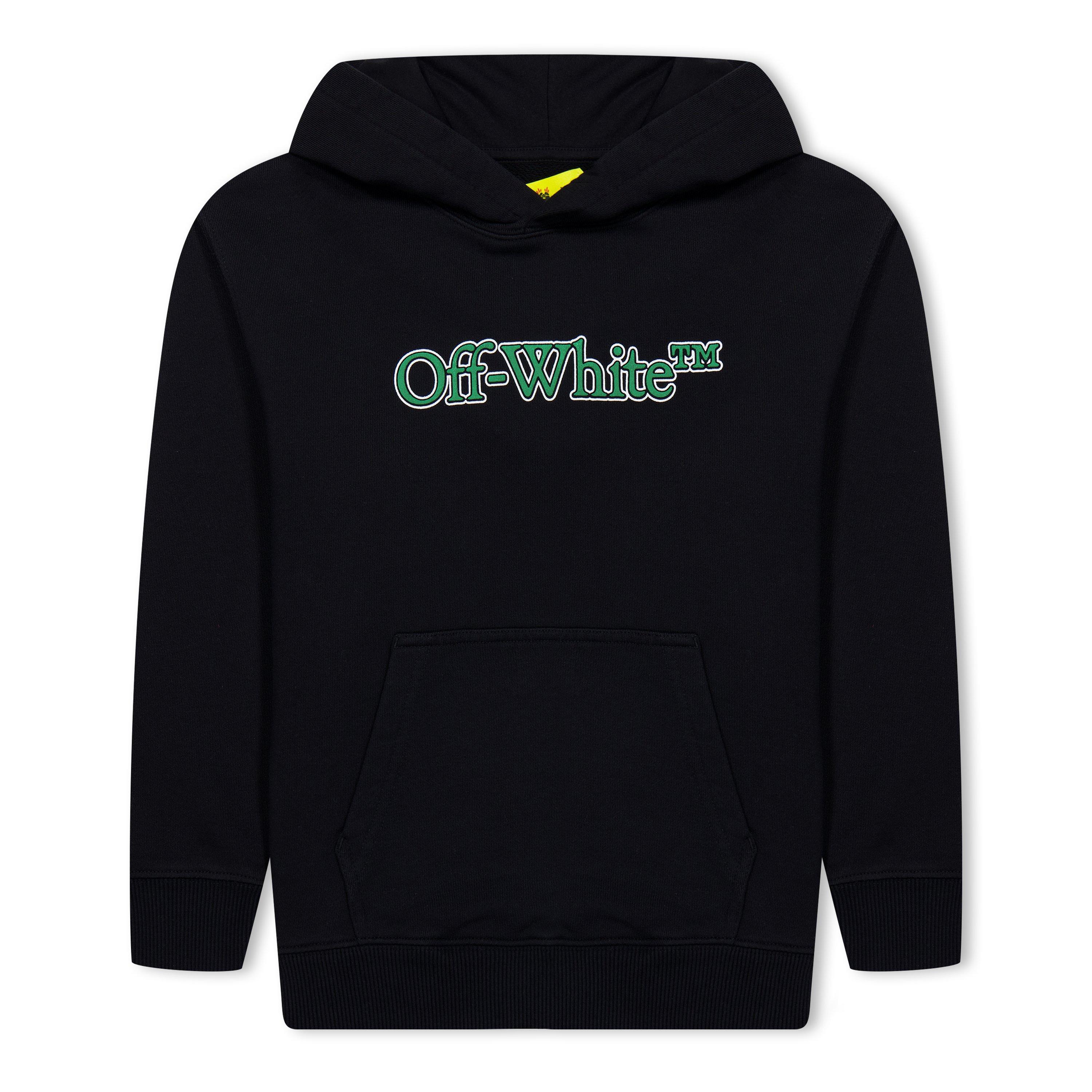 Blk Grn 1055 - Off White - Kids' Big Bookish Cotton Long Sleeve Hoodie - 1