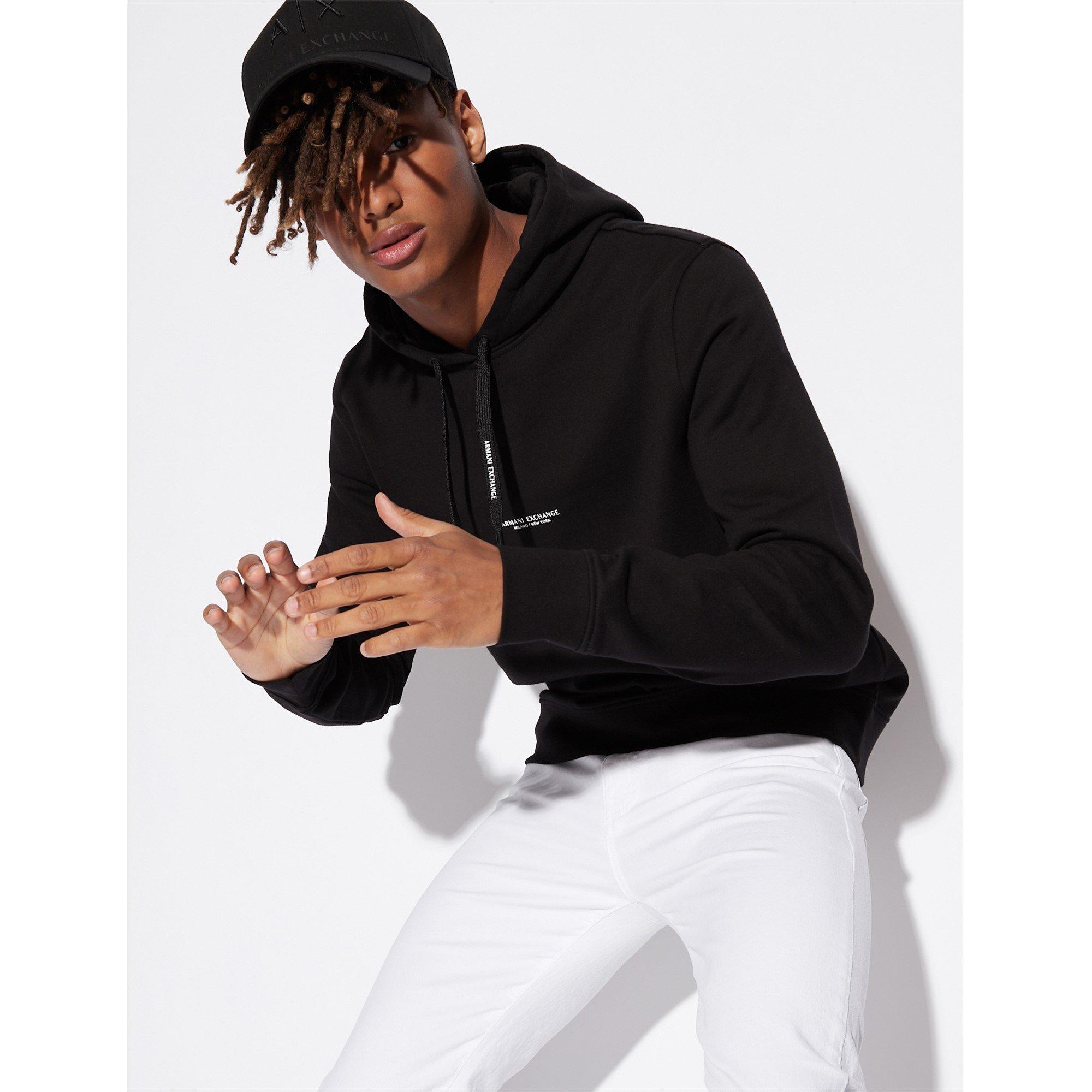 Zwart 1200 - Armani Exchange - Printed Logo Hoodie - 6