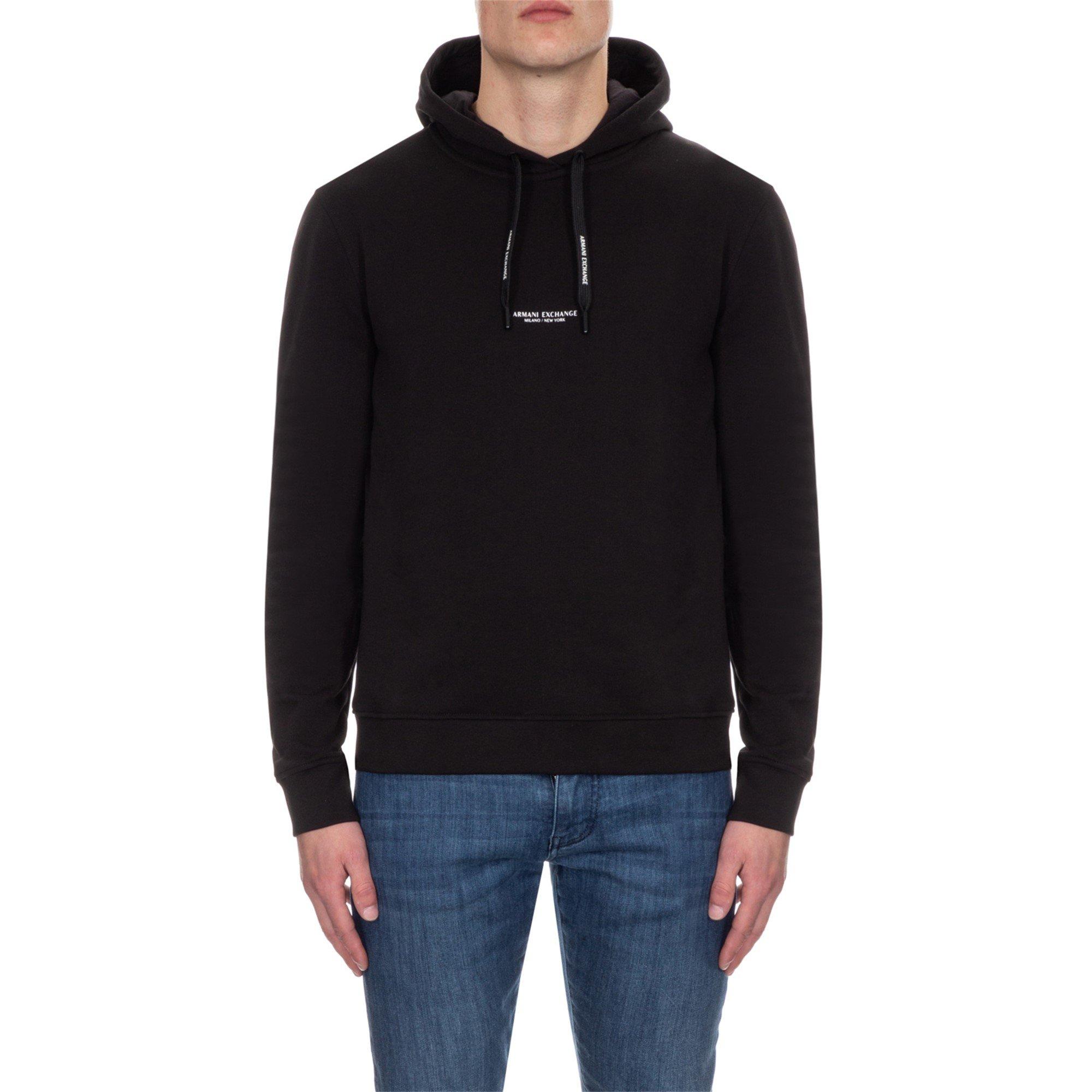 Zwart 1200 - Armani Exchange - Printed Logo Hoodie - 9