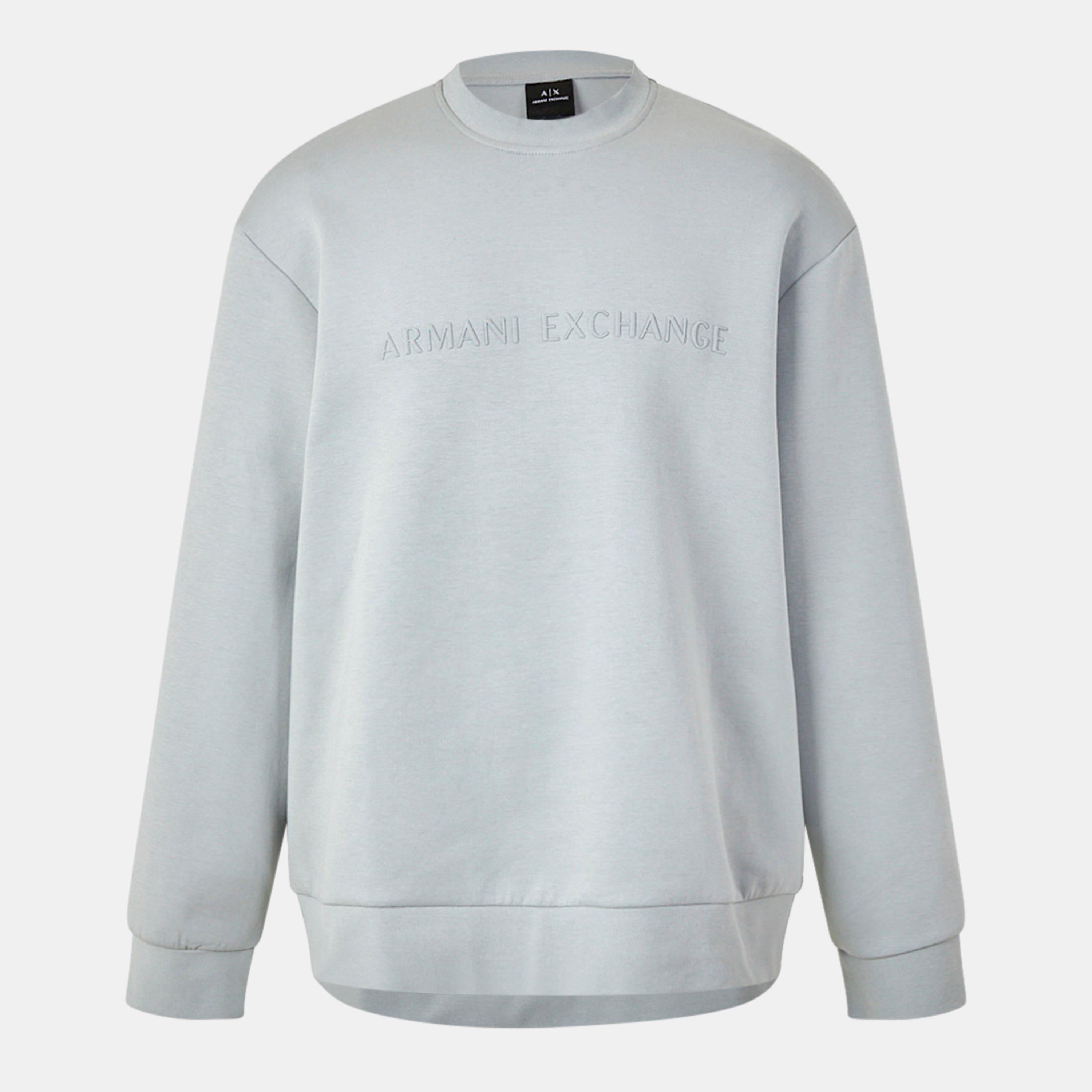 Armani Exchange Men's Printed Logo Hoodie - Jet Set - S