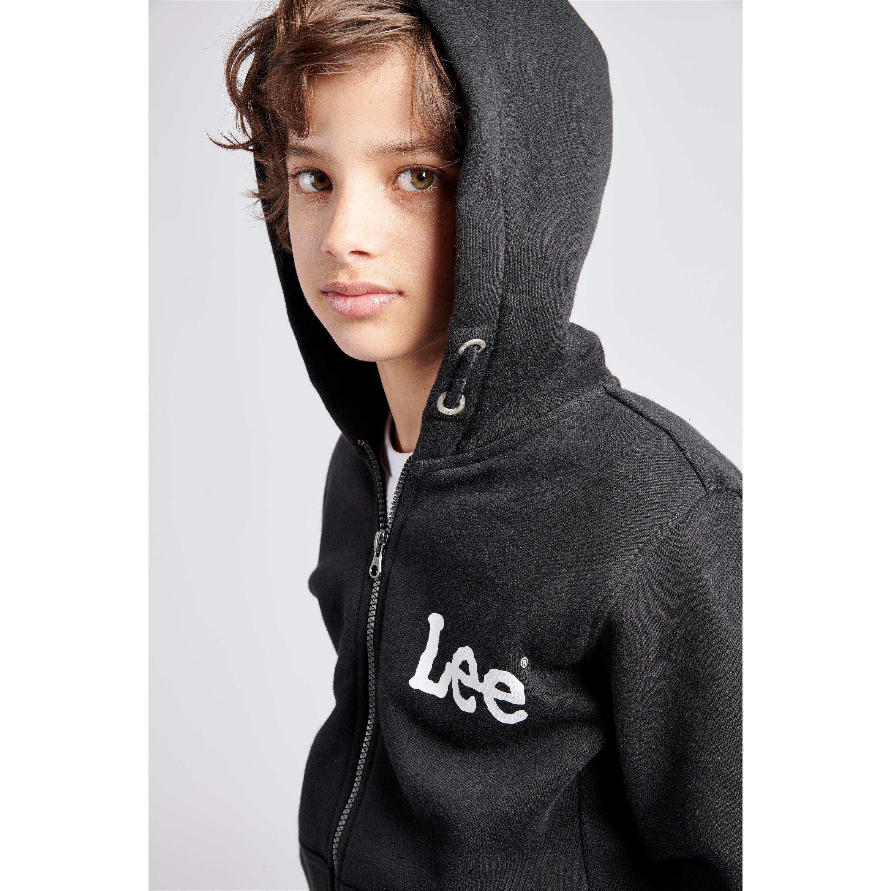 Black - Lee - Lee Wobbly Graphic Zip Hoodie Juniors - 4