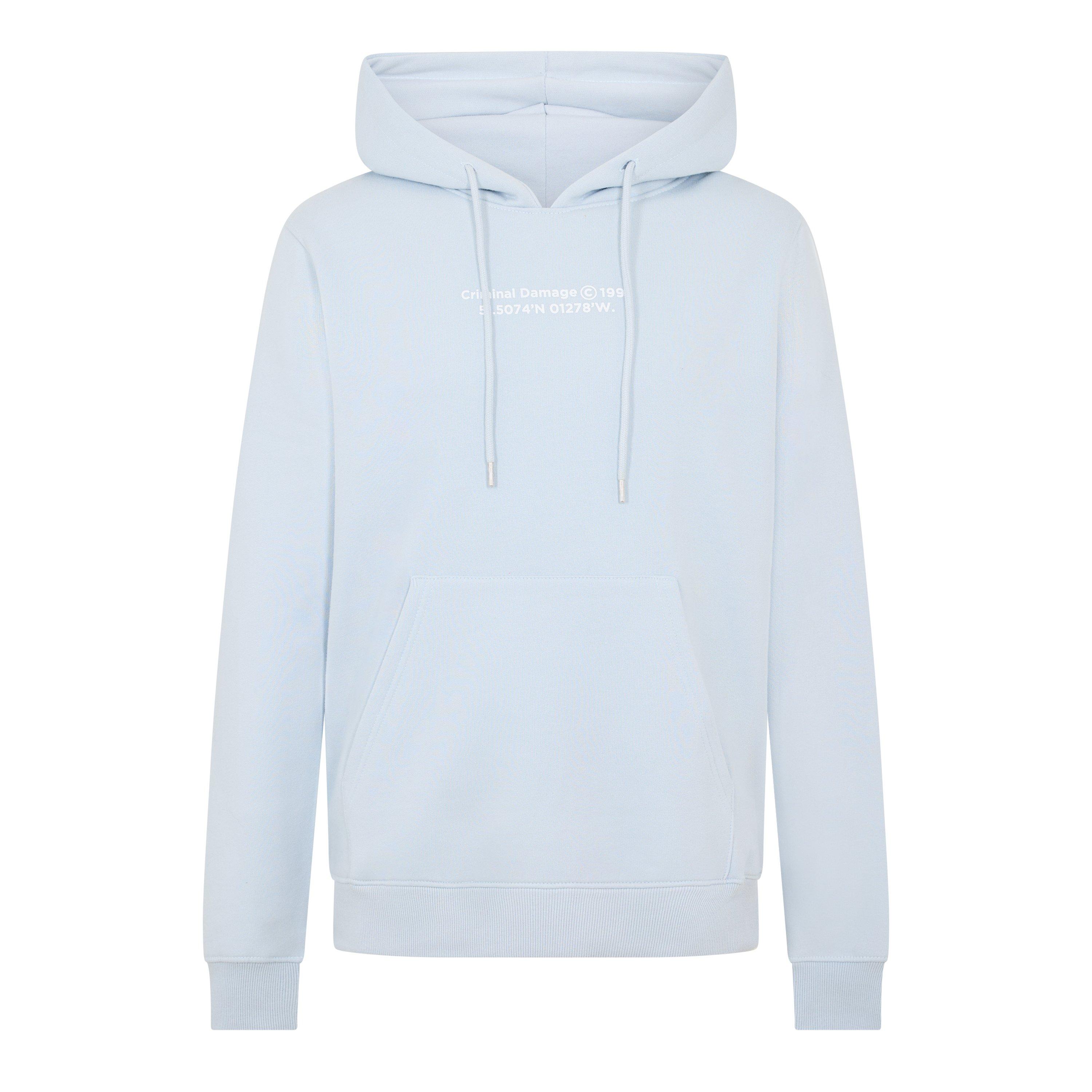 Sky Blue - Criminal Damage - Men's La Hood Pull Over Hoodie - 1