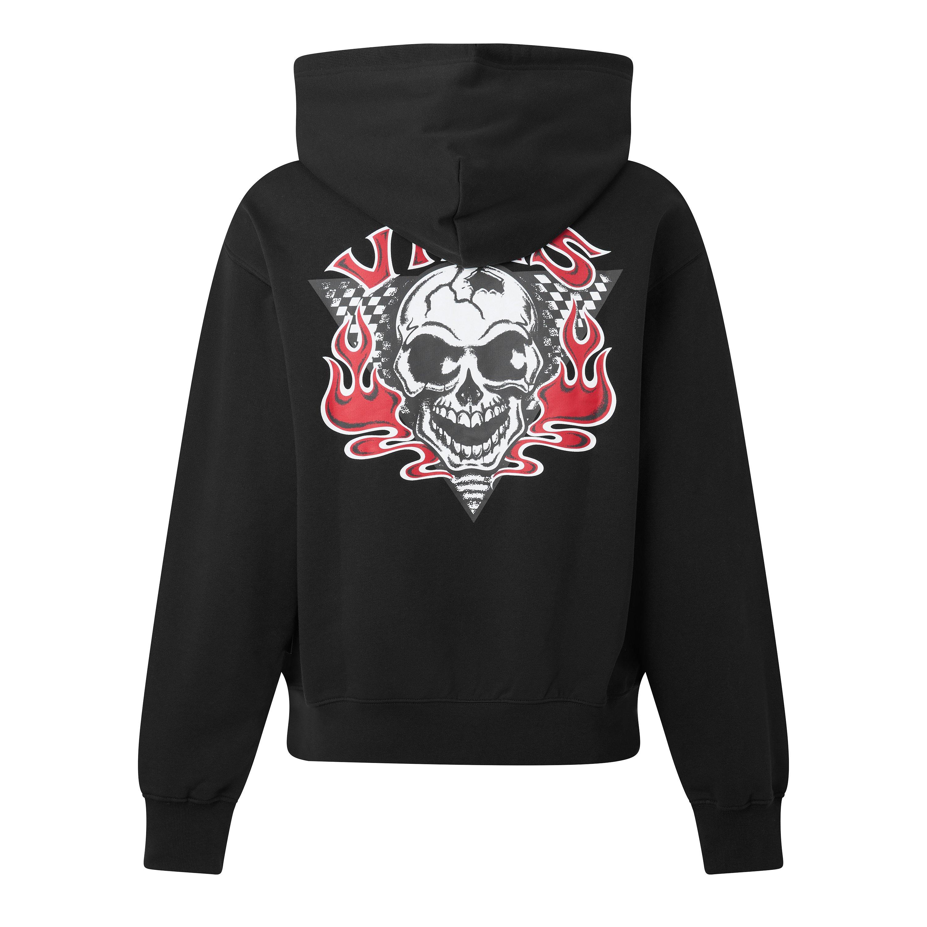 Crno/Crveno - Vans - Men's Blaze Cotton Over-the-Head Hoodie - 2
