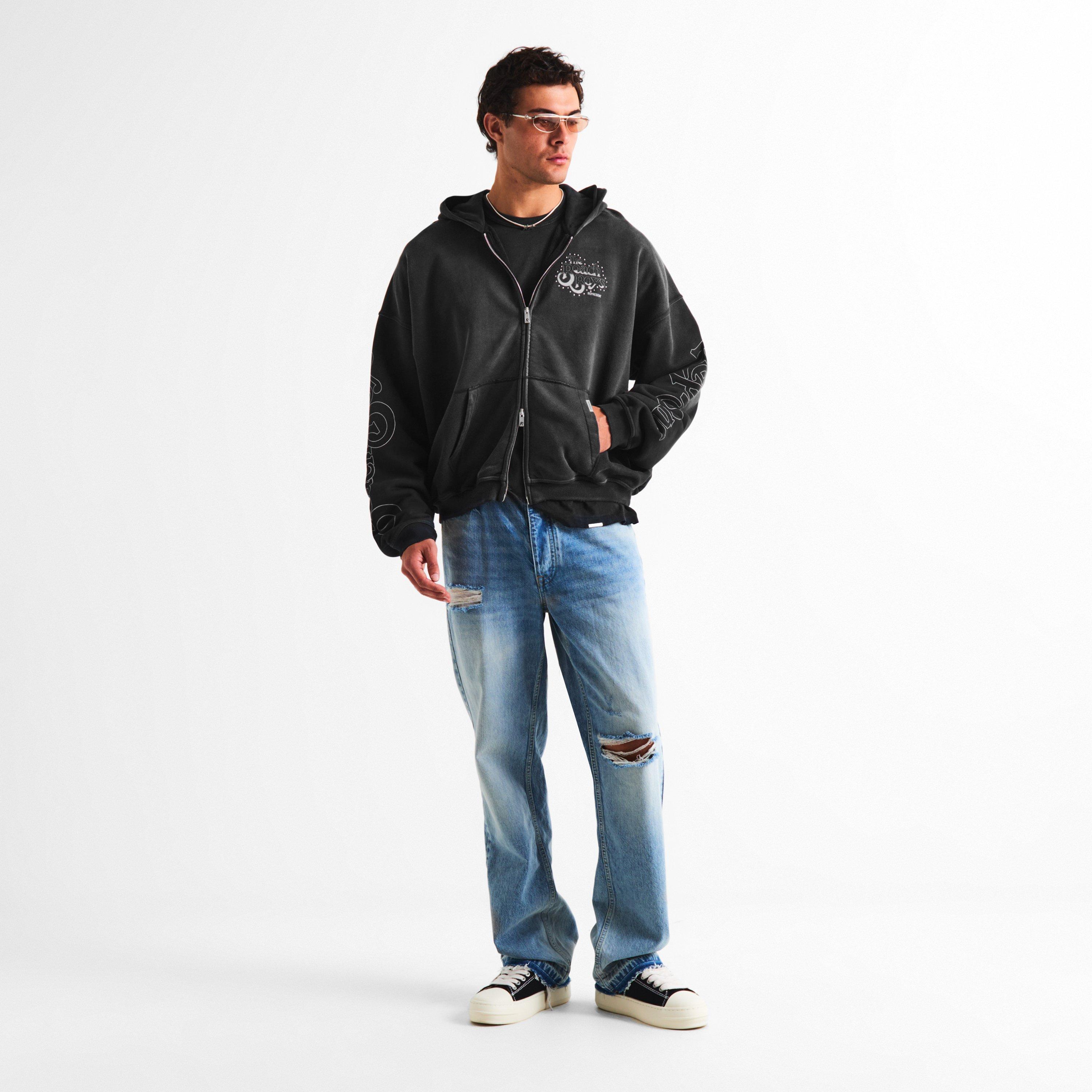Stained Black - Represent - Men's Beach Boys Zip Hoodie - 6